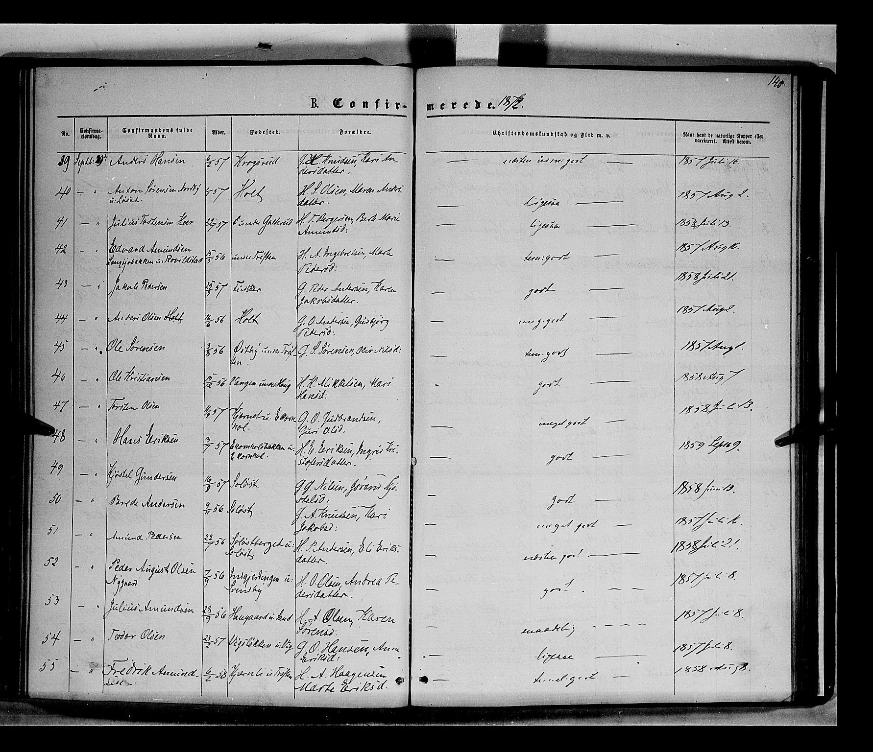 Nord-Odal prestekontor, AV/SAH-PREST-032/H/Ha/Haa/L0004: Parish register (official) no. 4, 1866-1873, p. 140