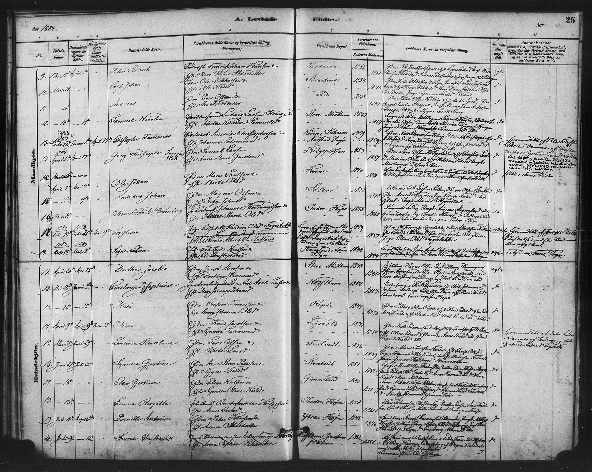 Fana Sokneprestembete, AV/SAB-A-75101/H/Haa/Haai/L0001: Parish register (official) no. I 1, 1878-1888, p. 25