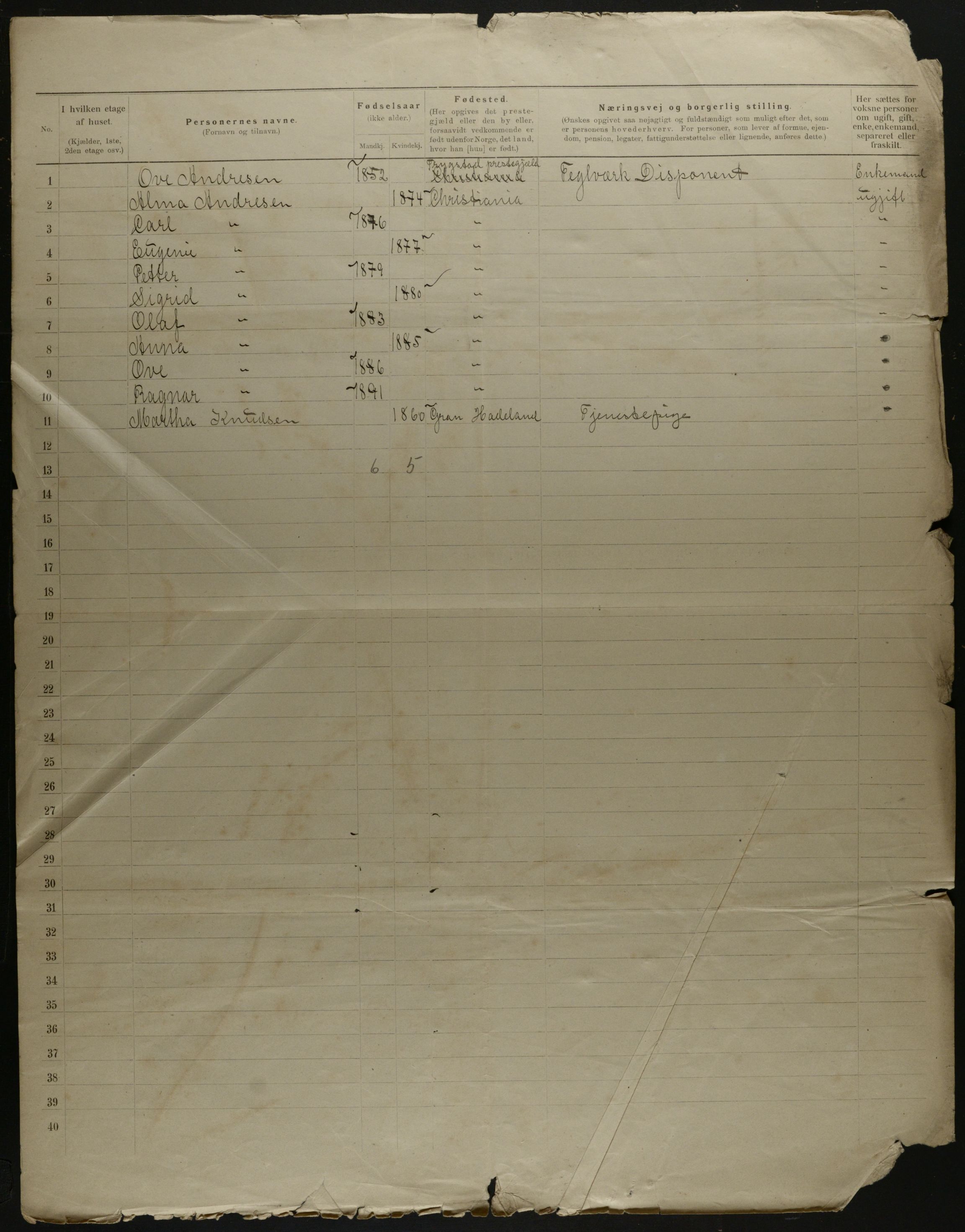 OBA, Municipal Census 1901 for Kristiania, 1901, p. 19925