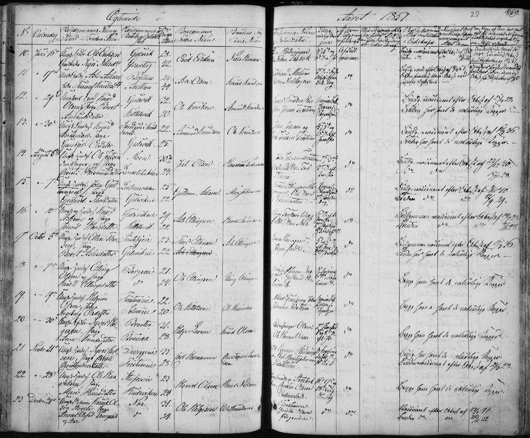 Nes kirkebøker, AV/SAKO-A-236/F/Fa/L0009: Parish register (official) no. 9, 1834-1863, p. 469