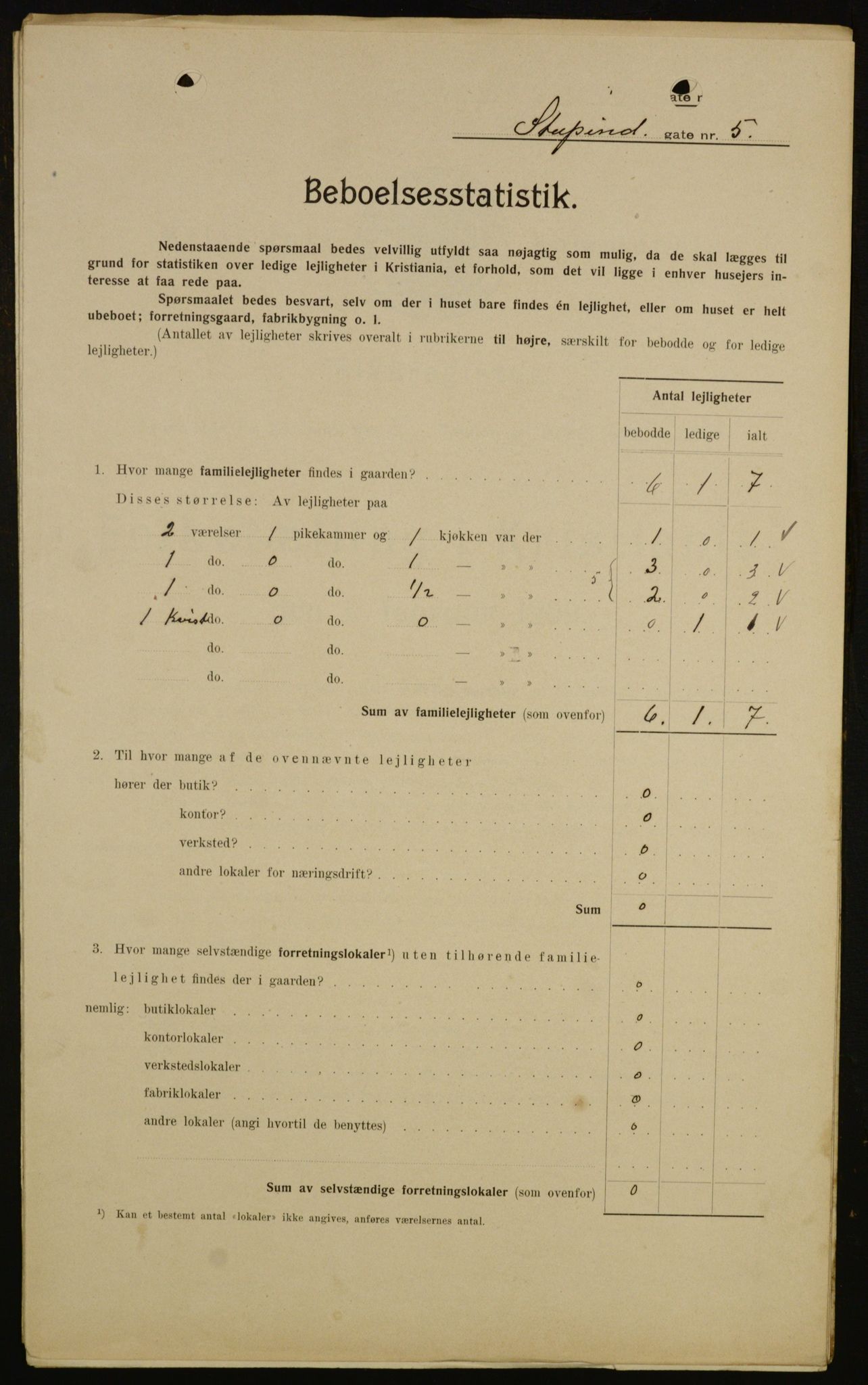 OBA, Municipal Census 1909 for Kristiania, 1909, p. 94592