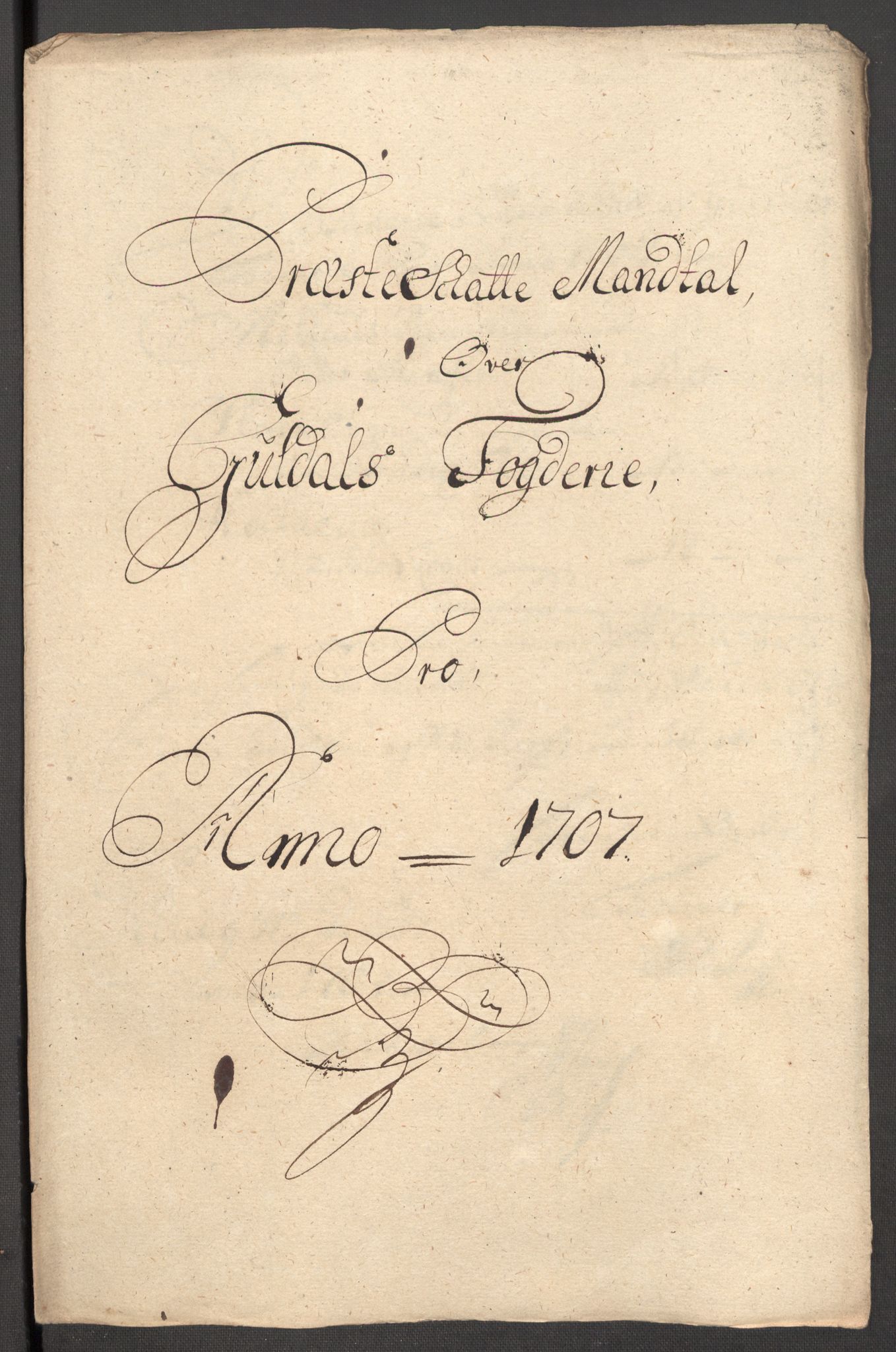 Rentekammeret inntil 1814, Reviderte regnskaper, Fogderegnskap, RA/EA-4092/R60/L3957: Fogderegnskap Orkdal og Gauldal, 1707, p. 201