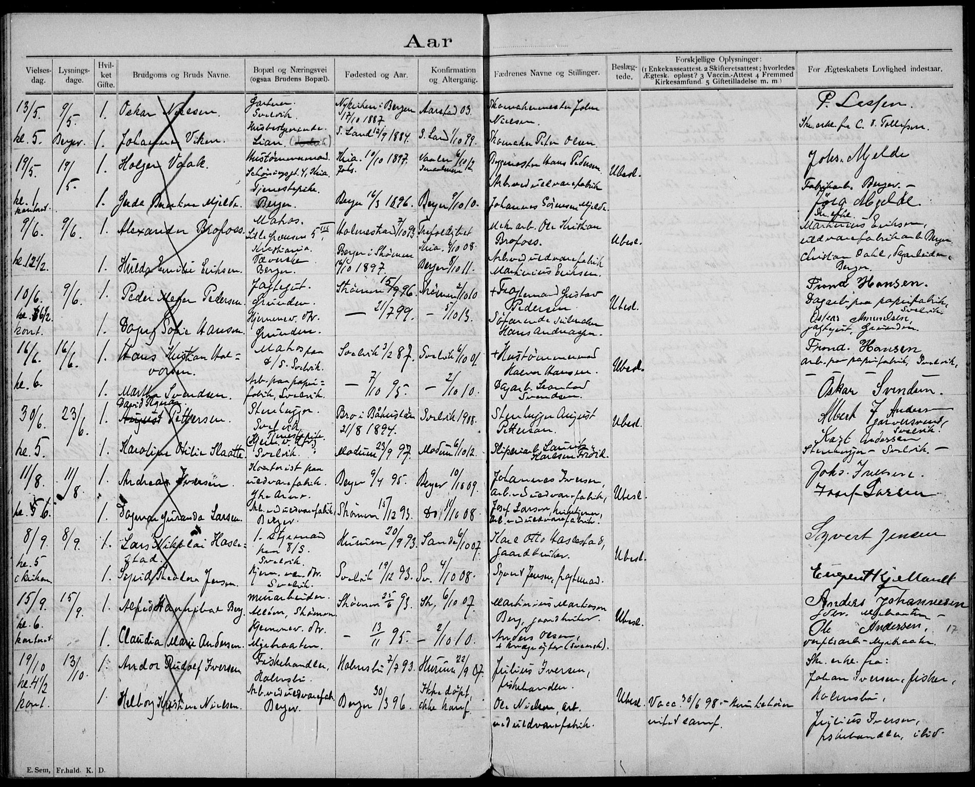 Strømm kirkebøker, AV/SAKO-A-322/H/Ha/L0002: Banns register no. 2, 1897-1919