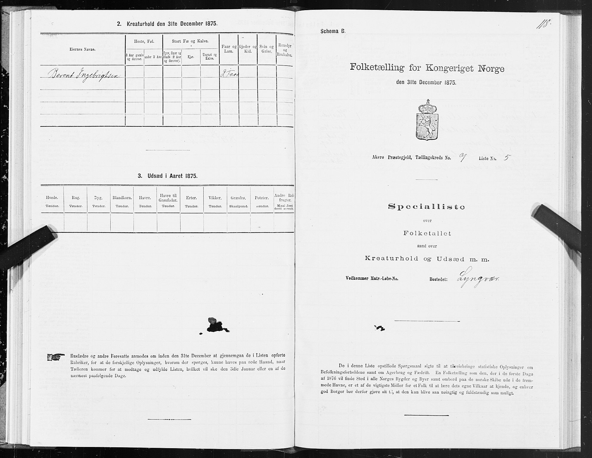 SAT, 1875 census for 1545P Aukra, 1875, p. 3118