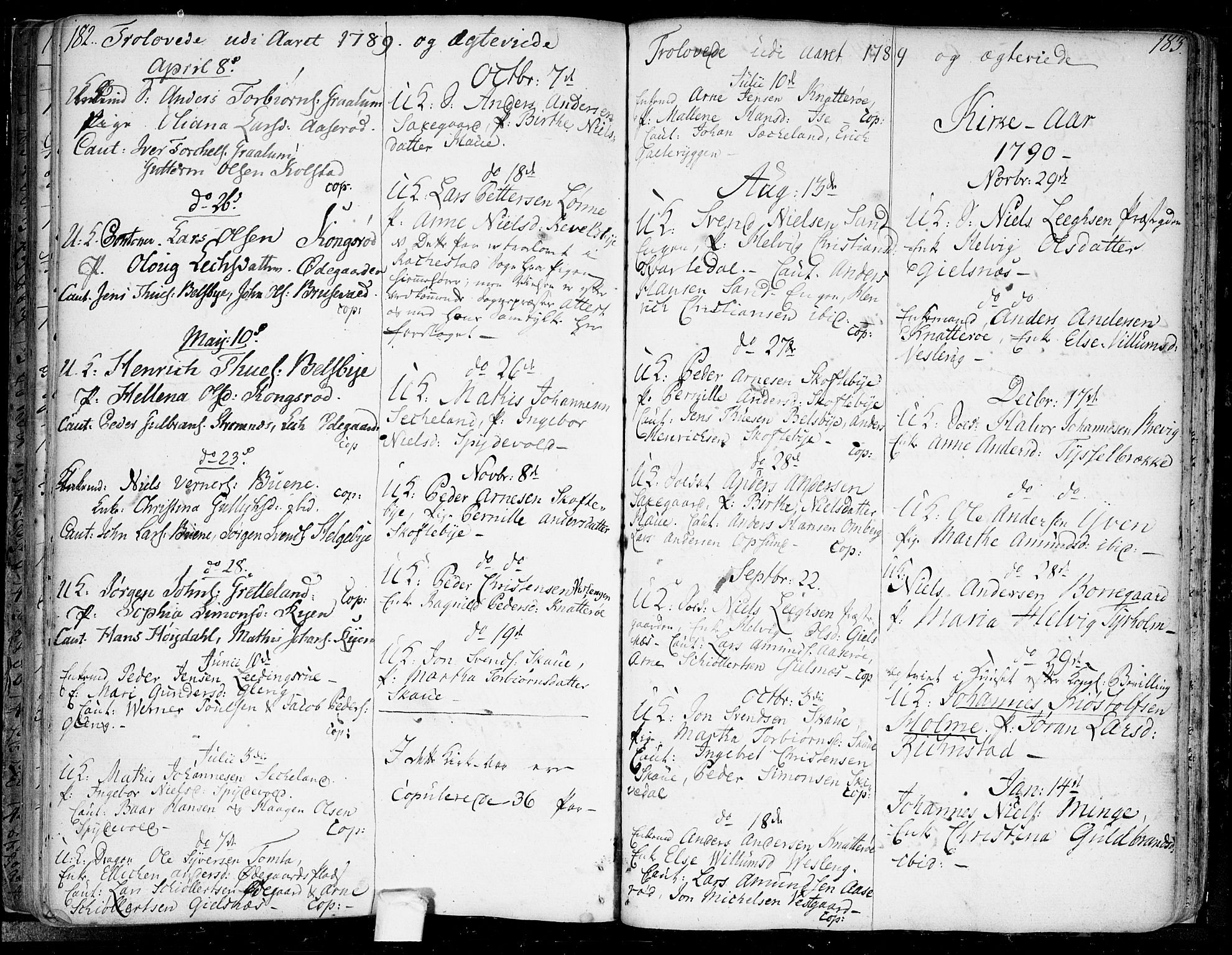 Tune prestekontor Kirkebøker, SAO/A-2007/F/Fa/L0003: Parish register (official) no. 3, 1781-1796, p. 182-183