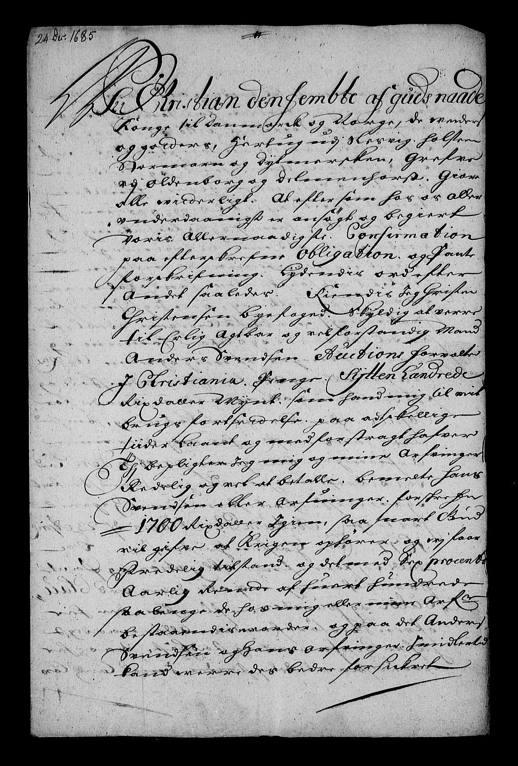 Stattholderembetet 1572-1771, RA/EA-2870/Af/L0002: Avskrifter av vedlegg til originale supplikker, nummerert i samsvar med supplikkbøkene, 1687-1689, p. 365
