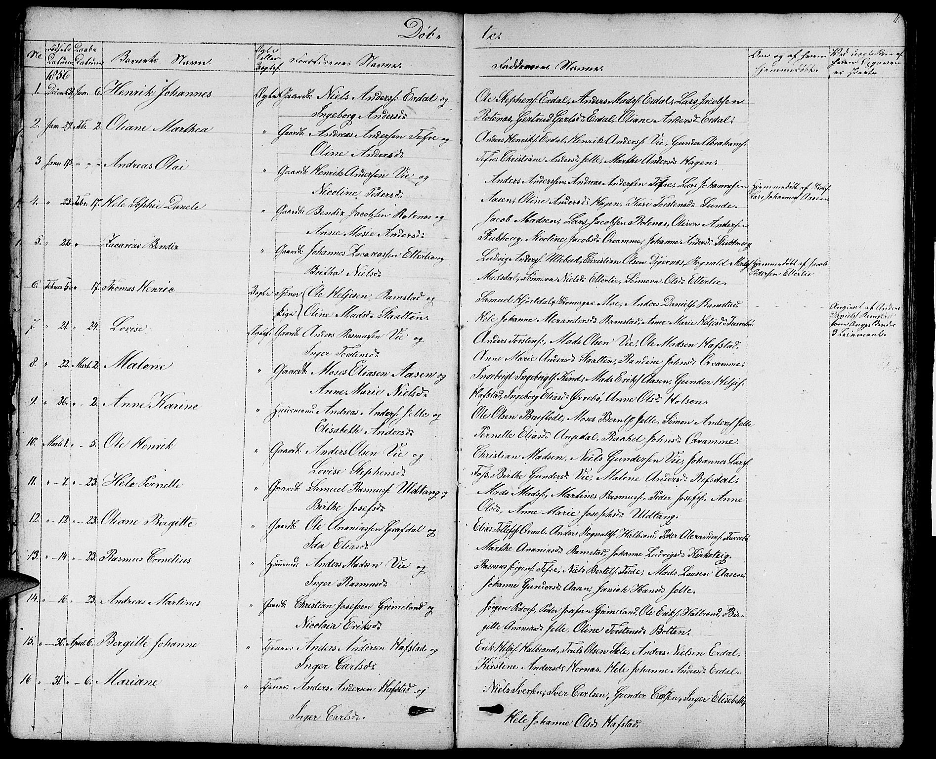 Førde sokneprestembete, SAB/A-79901/H/Hab/Haba/L0001: Parish register (copy) no. A 1, 1853-1880, p. 11