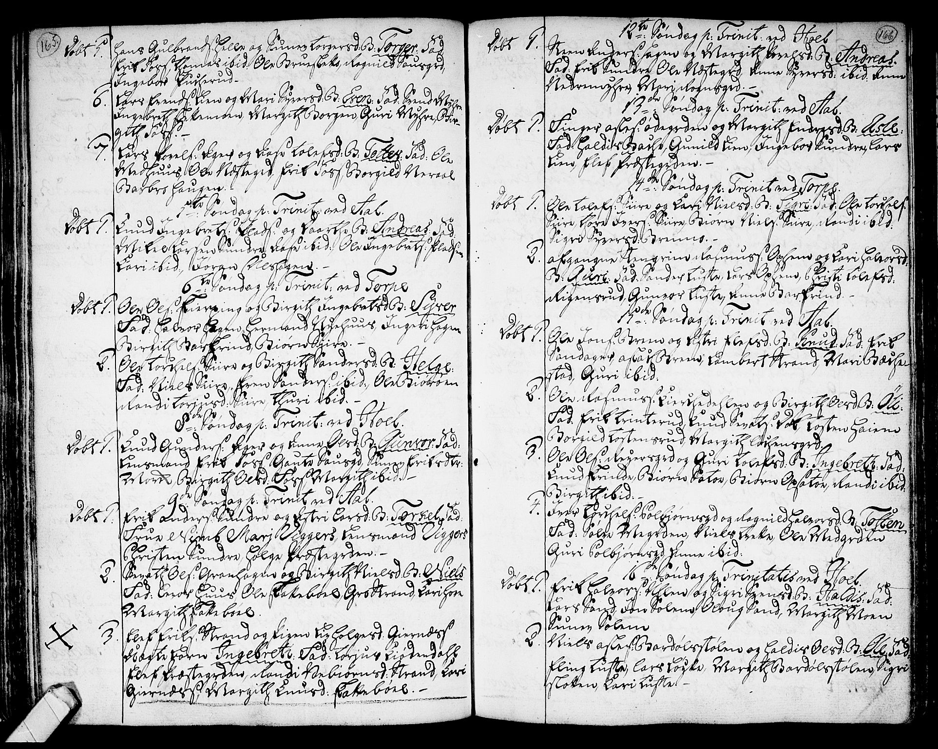 Ål kirkebøker, AV/SAKO-A-249/F/Fa/L0002: Parish register (official) no. I 2, 1771-1806, p. 165-166