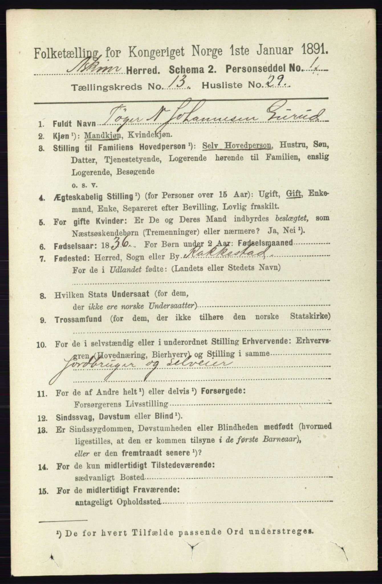 RA, 1891 census for 0124 Askim, 1891, p. 2207