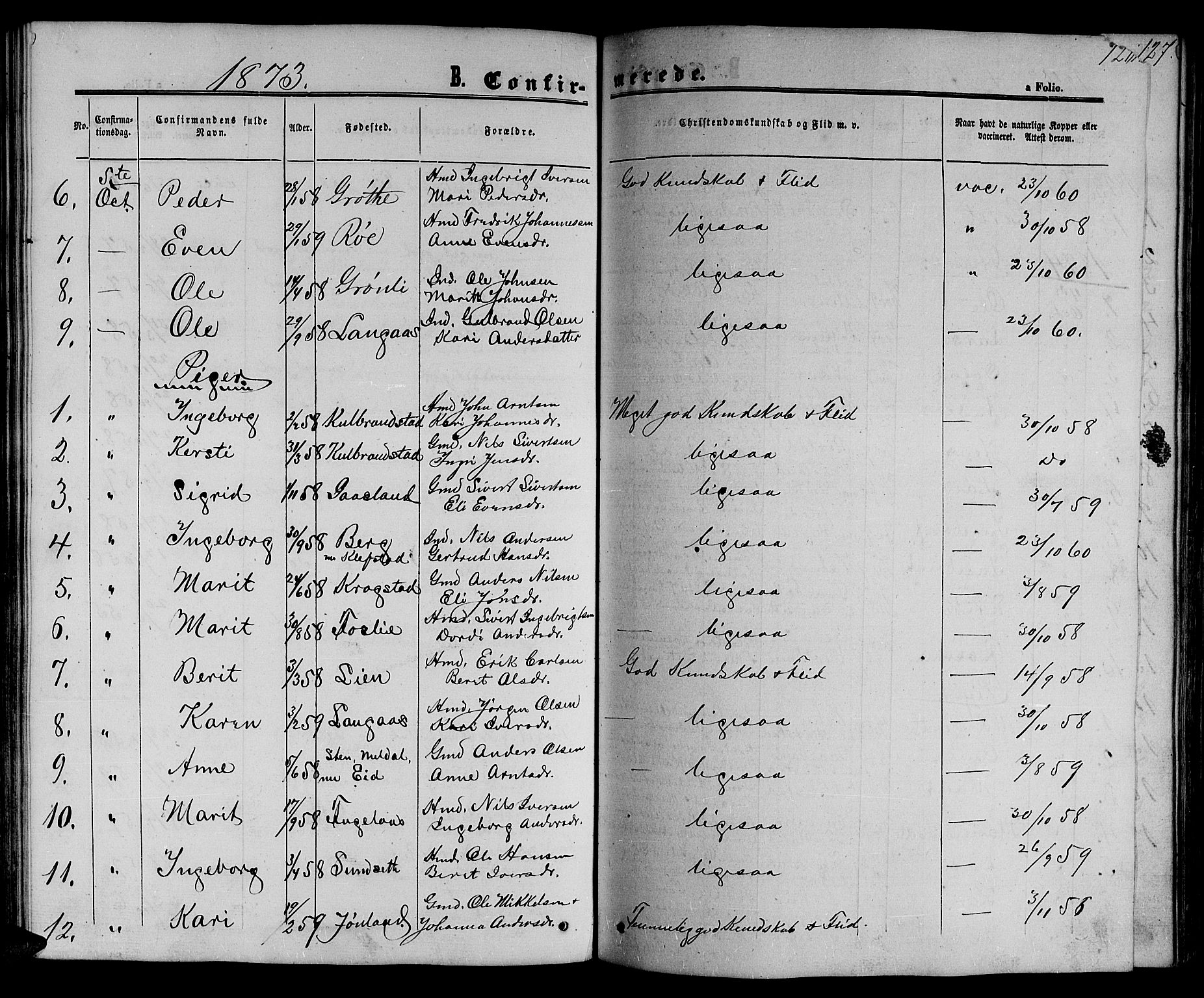 Ministerialprotokoller, klokkerbøker og fødselsregistre - Sør-Trøndelag, AV/SAT-A-1456/694/L1131: Parish register (copy) no. 694C03, 1858-1886, p. 126