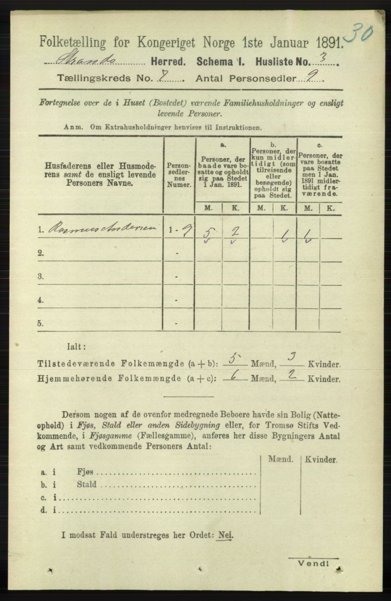 RA, 1891 census for 1130 Strand, 1891, p. 1864