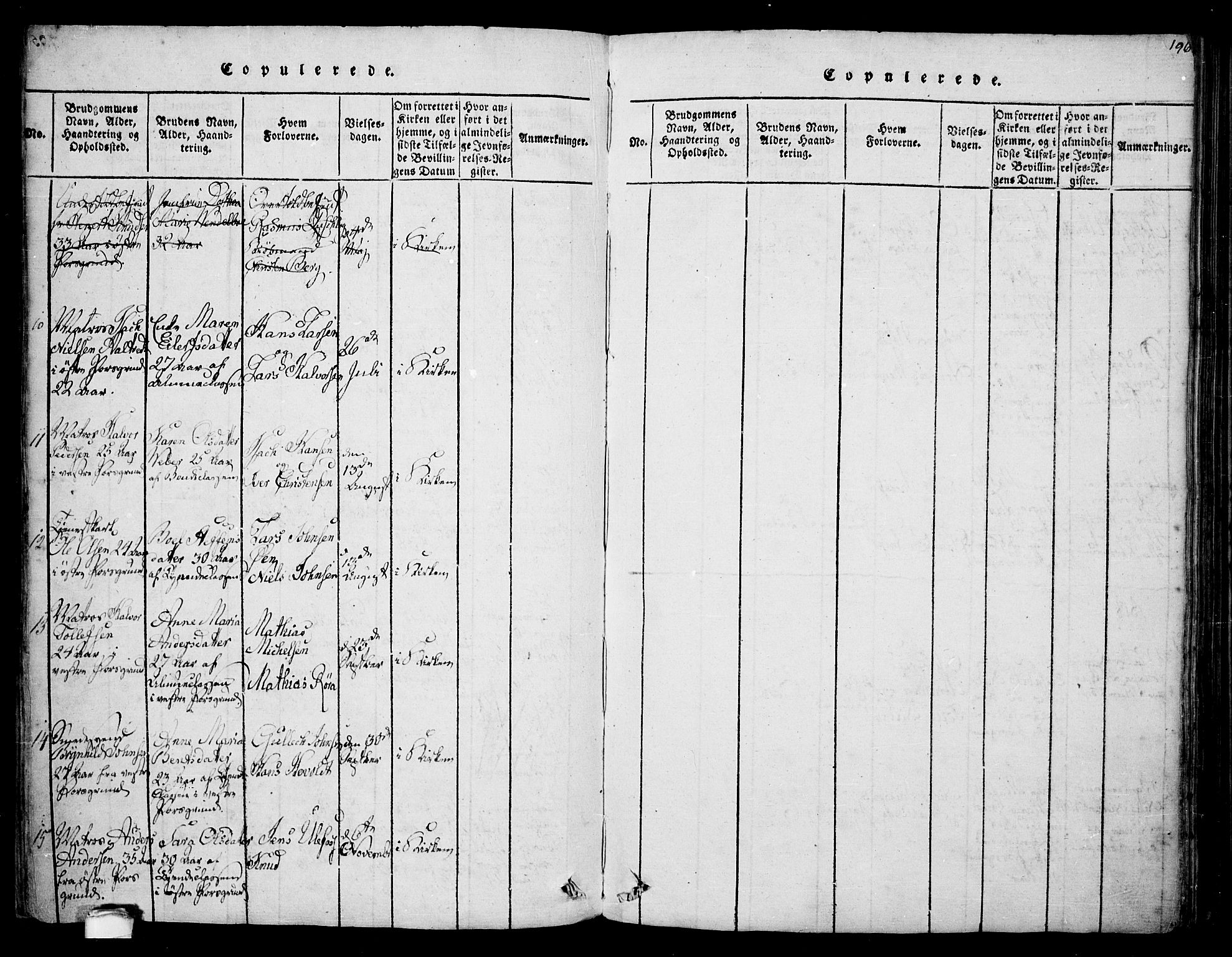 Porsgrunn kirkebøker , SAKO/A-104/F/Fa/L0004: Parish register (official) no. 4, 1814-1828, p. 196