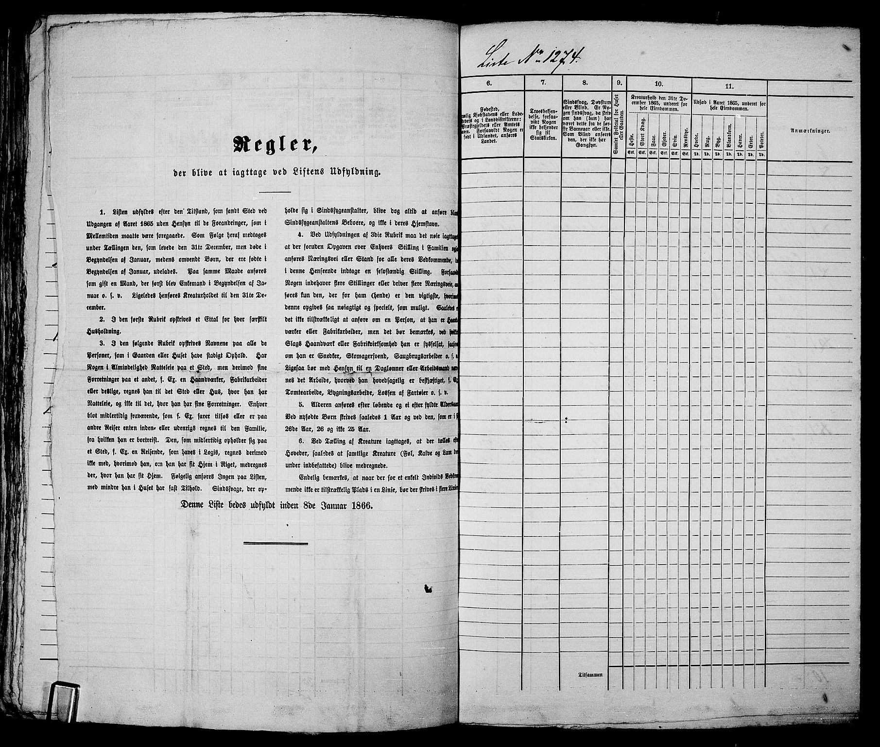 RA, 1865 census for Kristiania, 1865, p. 2889