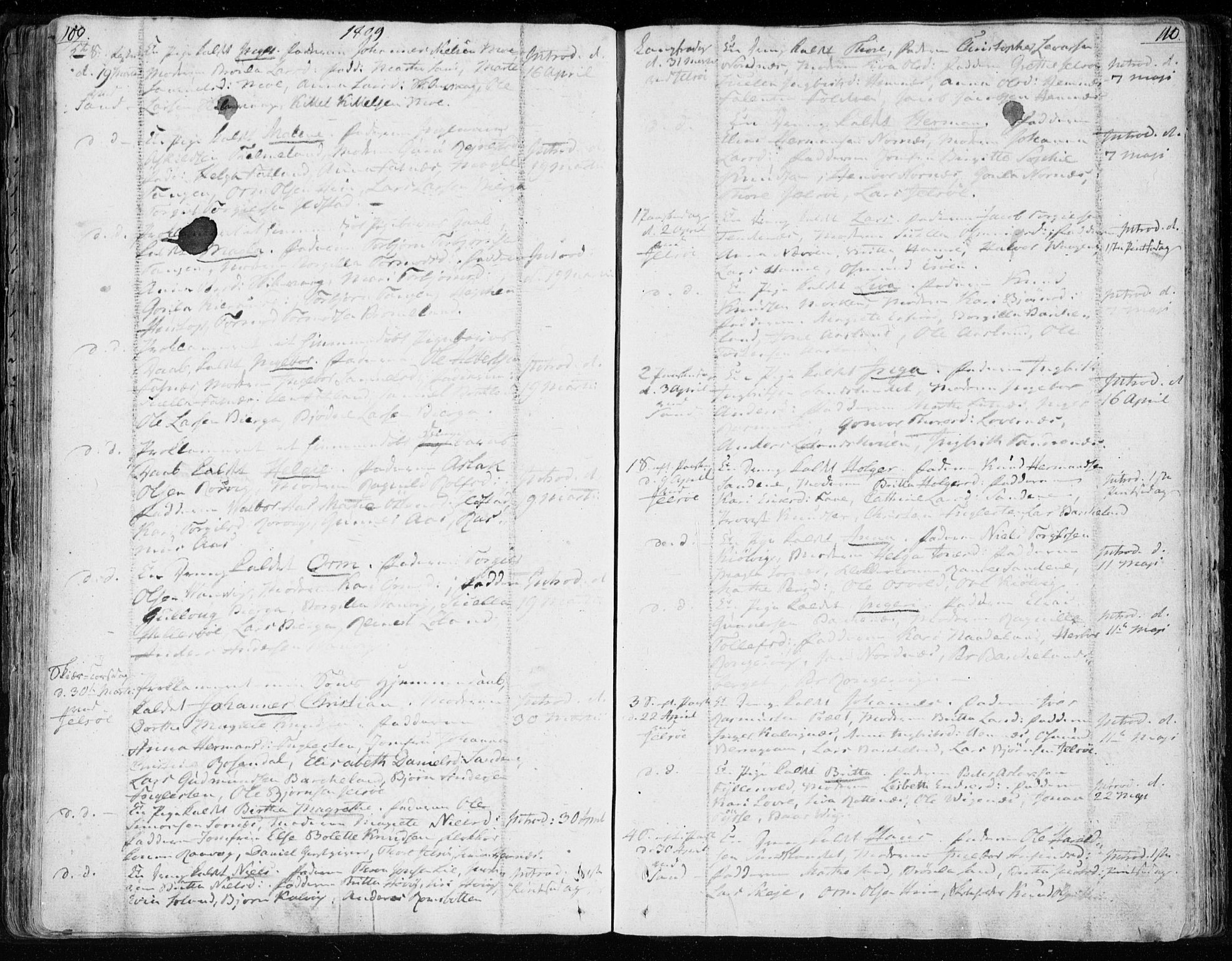 Jelsa sokneprestkontor, SAST/A-101842/01/IV: Parish register (official) no. A 4, 1796-1816, p. 109-110