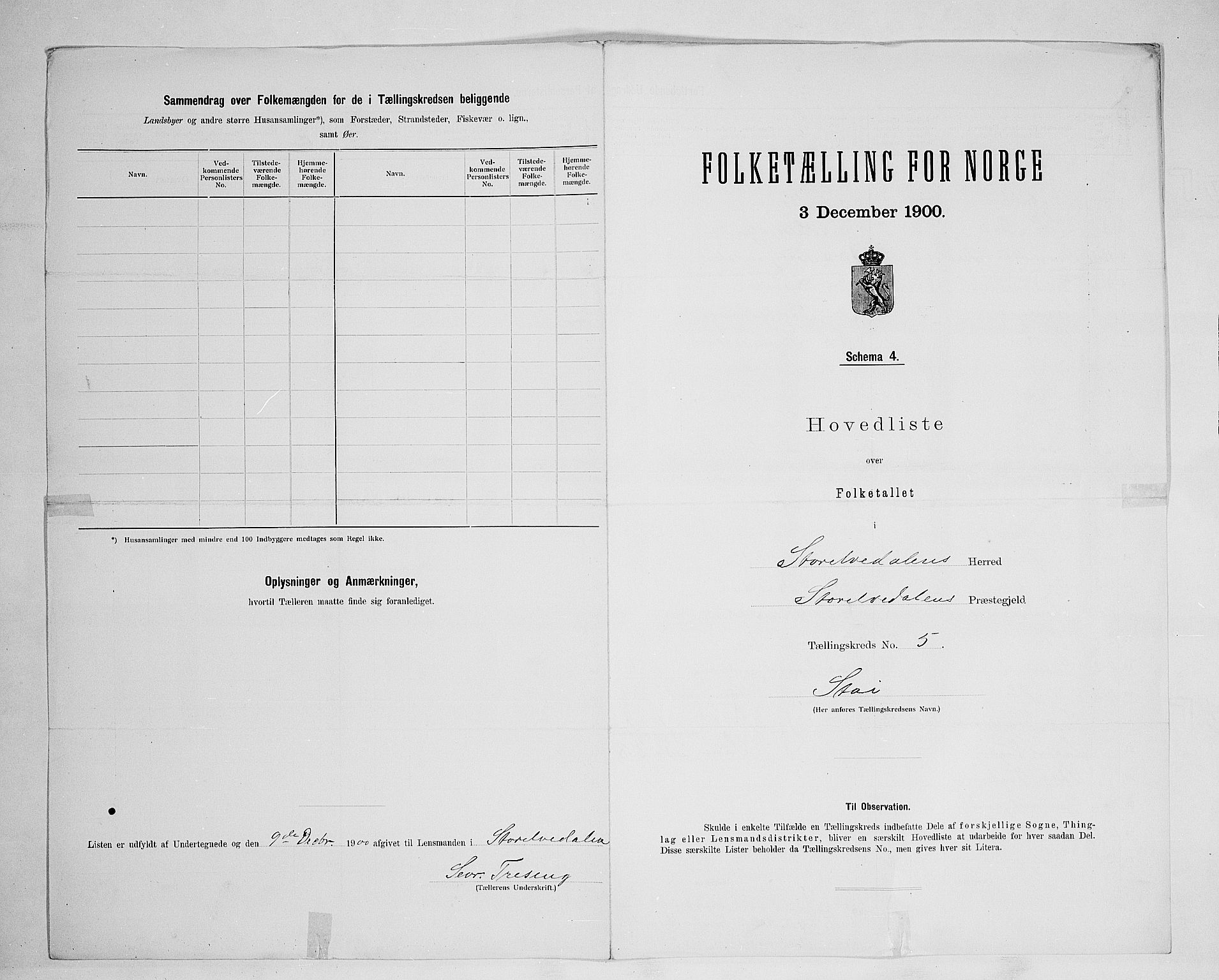 SAH, 1900 census for Stor-Elvdal, 1900, p. 25