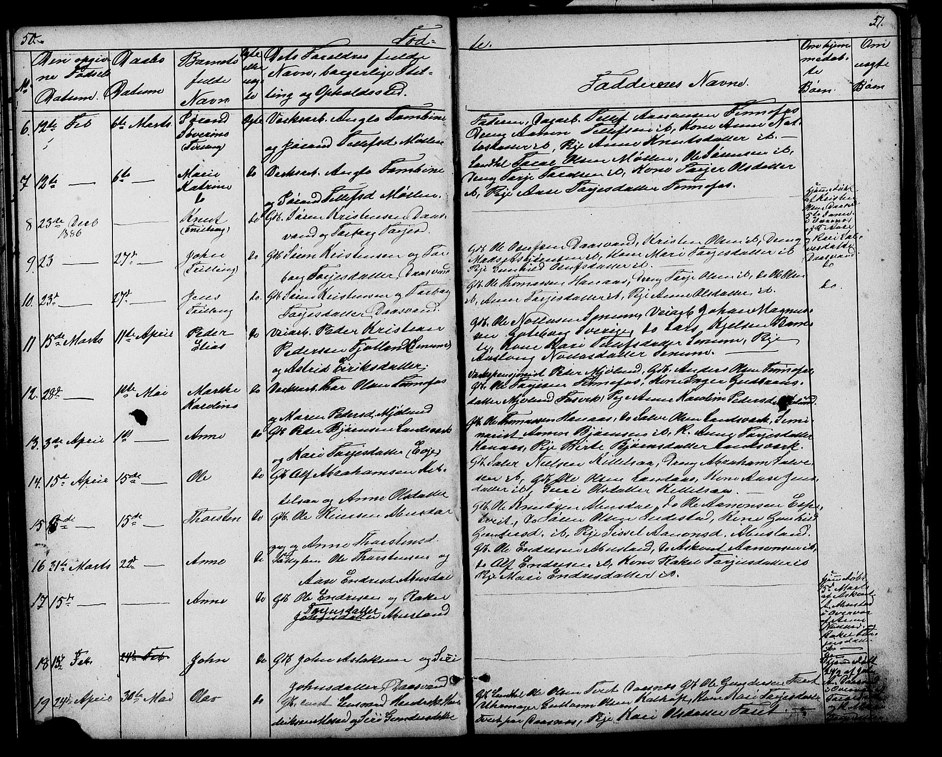 Evje sokneprestkontor, AV/SAK-1111-0008/F/Fb/Fbb/L0002: Parish register (copy) no. B 2, 1879-1909, p. 50-51