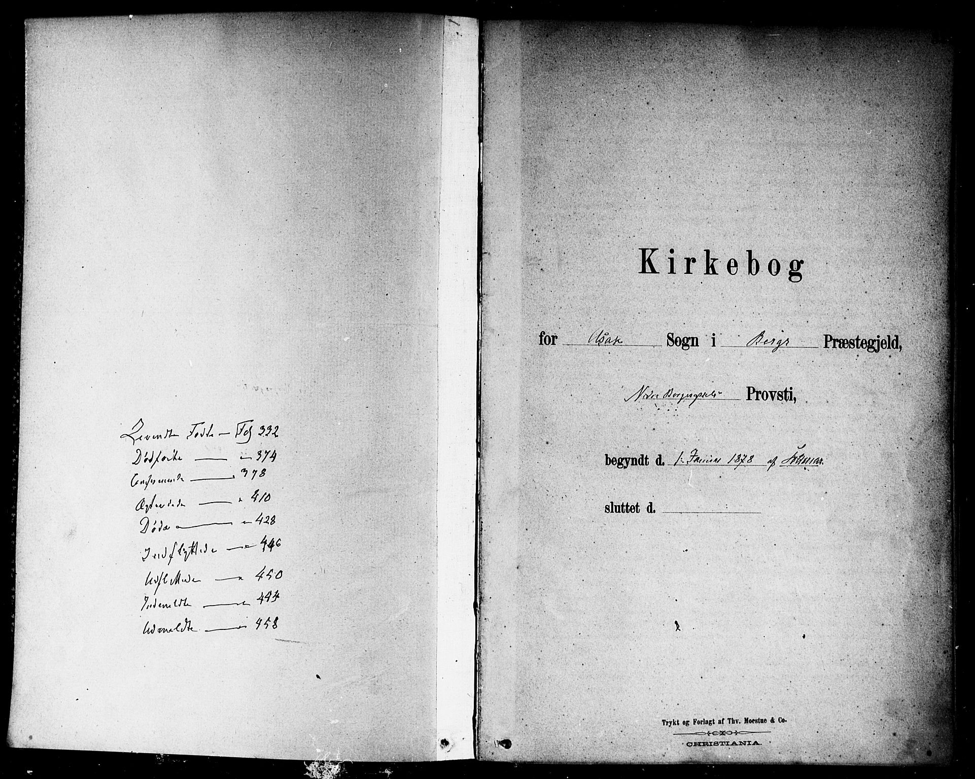 Berg prestekontor Kirkebøker, AV/SAO-A-10902/F/Fb/L0001: Parish register (official) no. II 1, 1878-1887