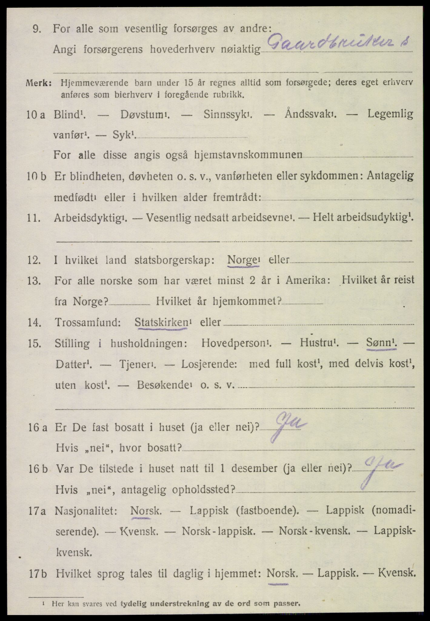 SAT, 1920 census for Leksvik, 1920, p. 5273