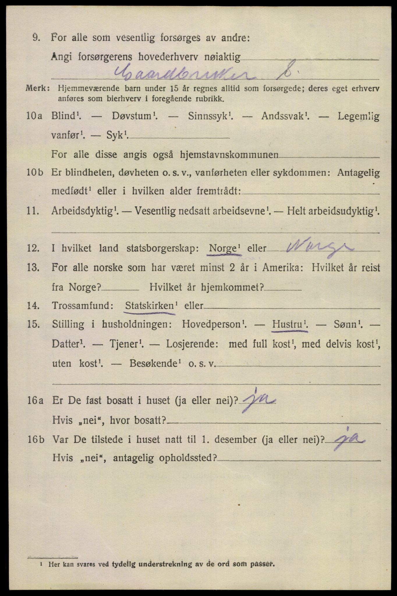 SAKO, 1920 census for Sande, 1920, p. 6137