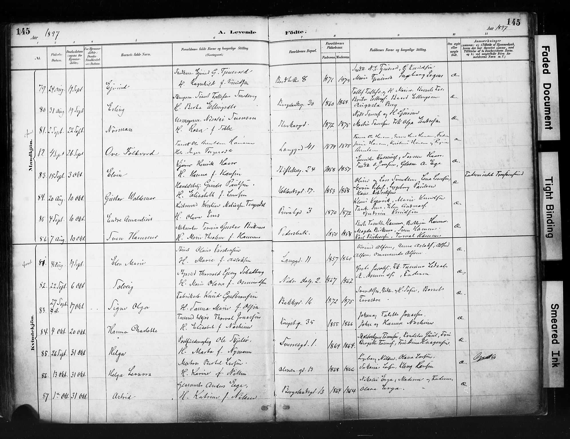 St. Petri sokneprestkontor, AV/SAST-A-101813/001/30/30BA/L0019: Parish register (official) no. A 20, 1888-1901, p. 145