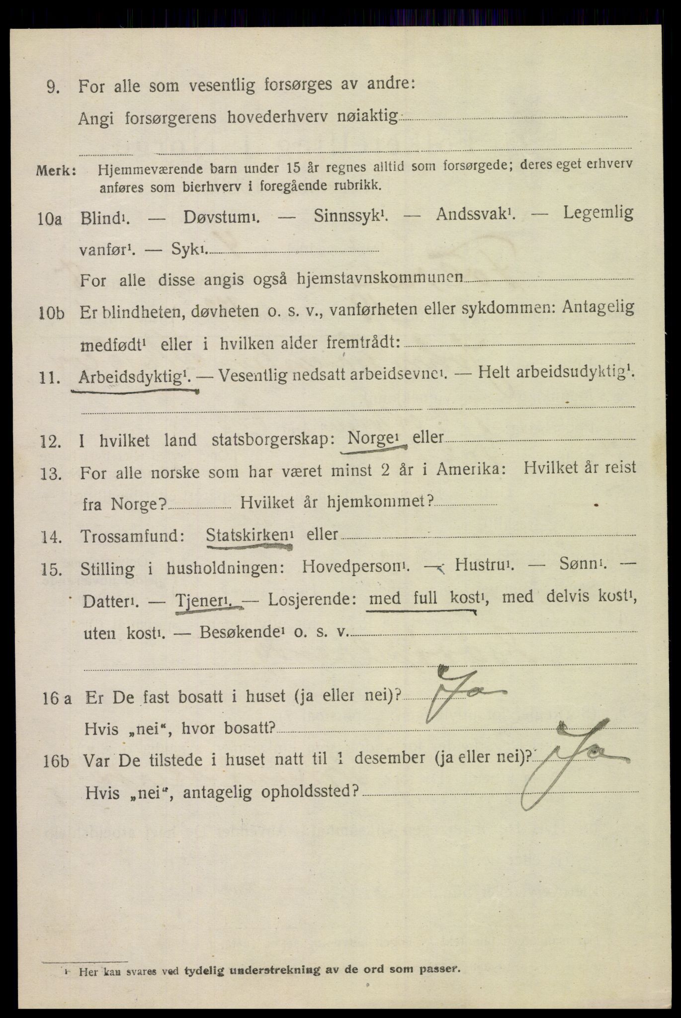 SAH, 1920 census for Folldal, 1920, p. 4576