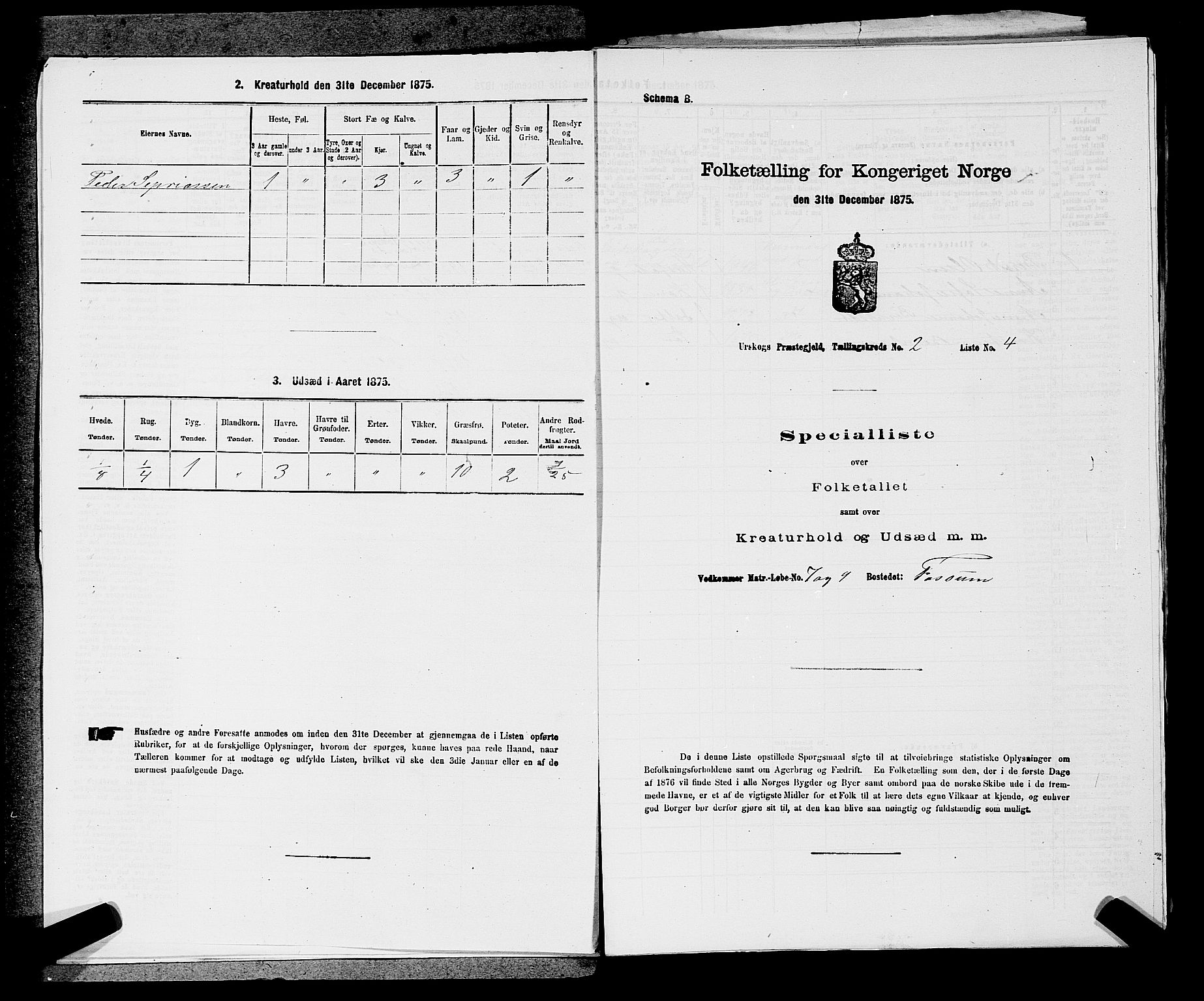 RA, 1875 census for 0224P Aurskog, 1875, p. 146