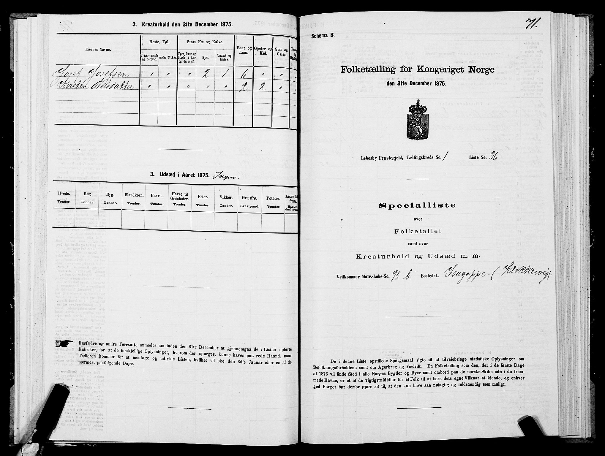 SATØ, 1875 census for 2022P Lebesby, 1875, p. 1071