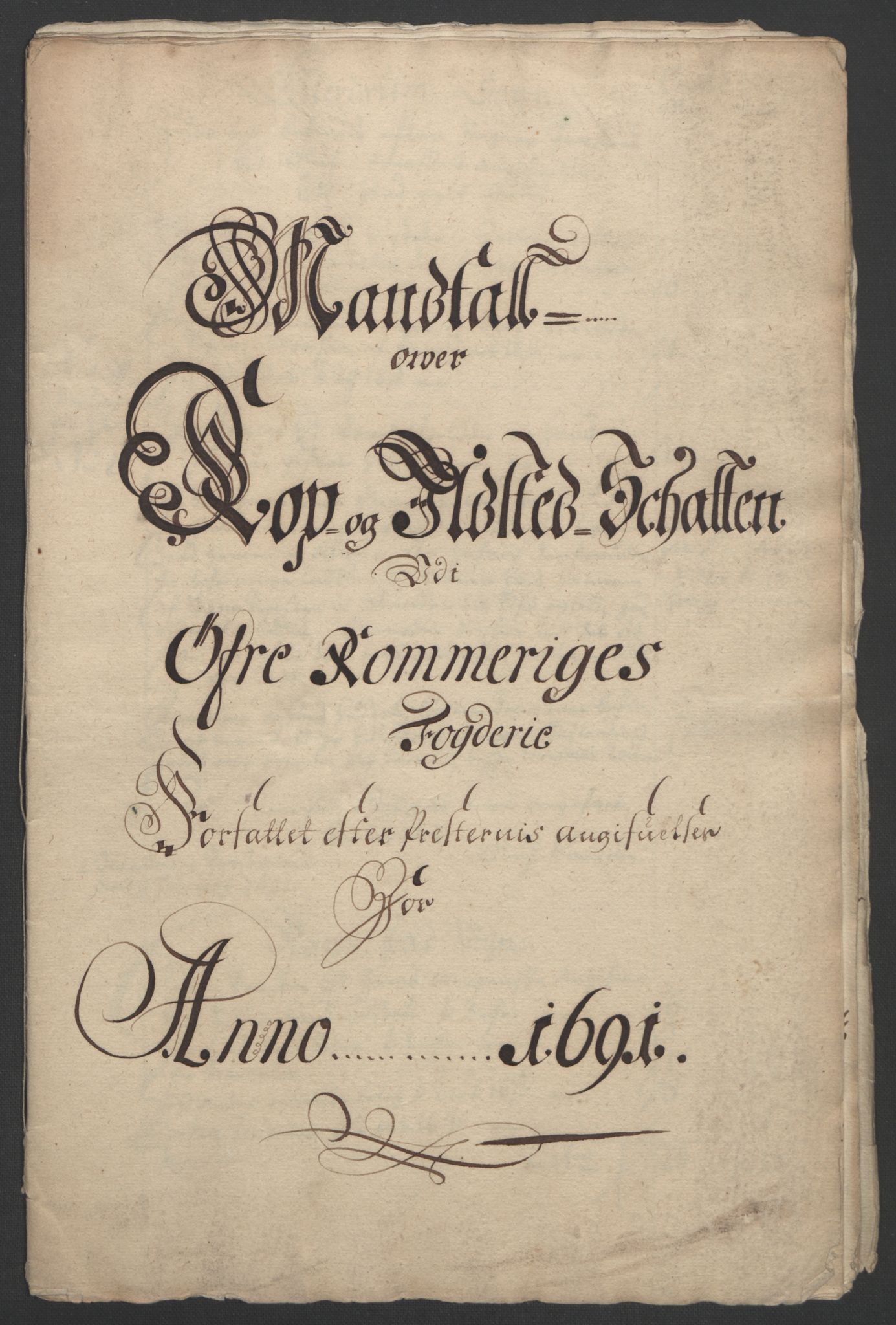 Rentekammeret inntil 1814, Reviderte regnskaper, Fogderegnskap, RA/EA-4092/R12/L0703: Fogderegnskap Øvre Romerike, 1691, p. 237