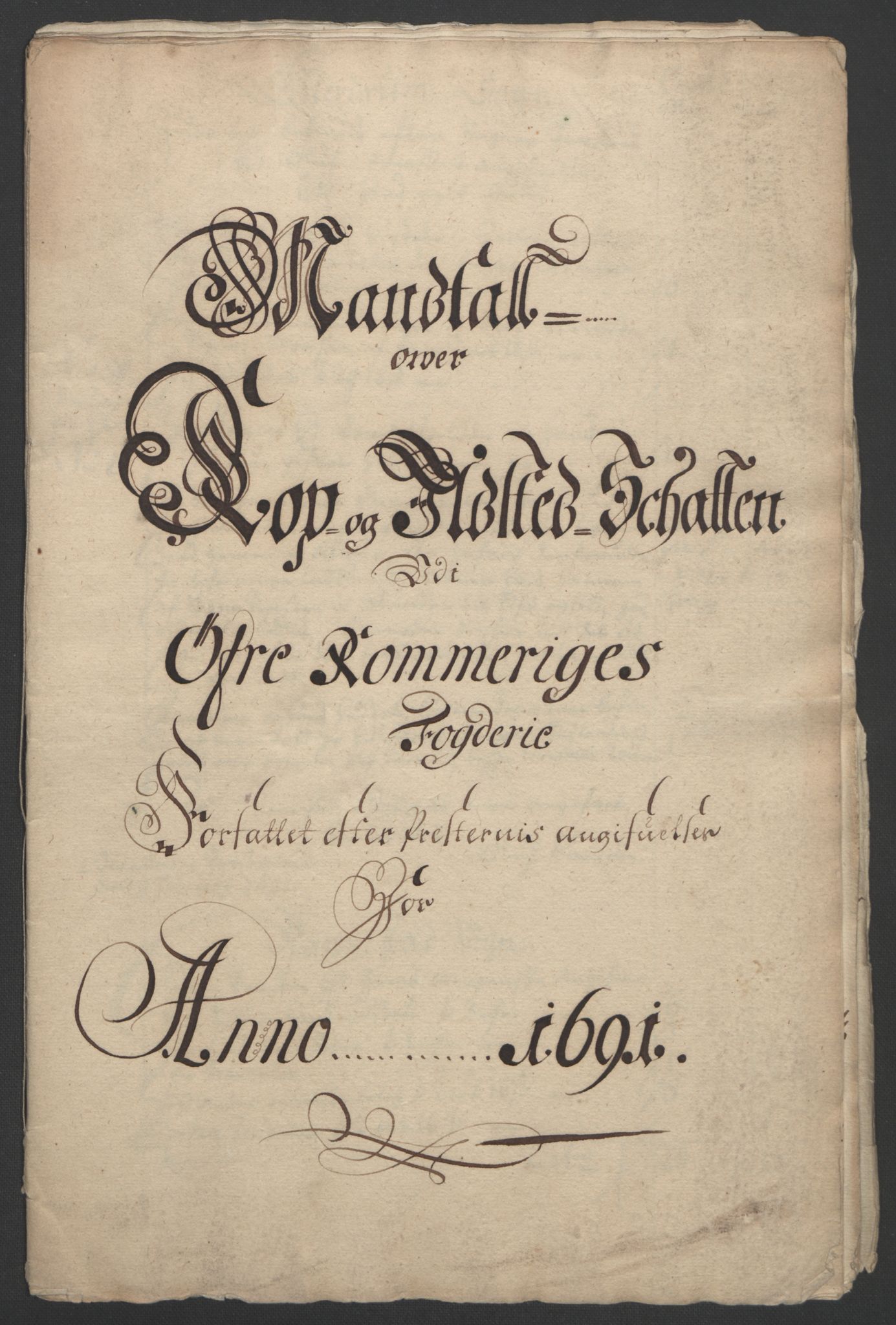 Rentekammeret inntil 1814, Reviderte regnskaper, Fogderegnskap, AV/RA-EA-4092/R12/L0703: Fogderegnskap Øvre Romerike, 1691, p. 237