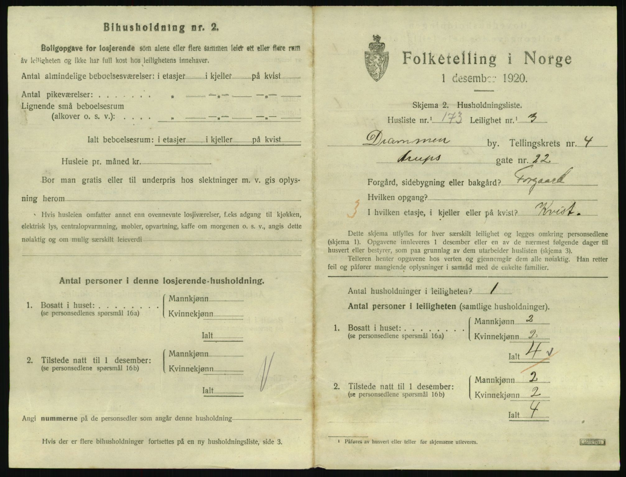 SAKO, 1920 census for Drammen, 1920, p. 9895