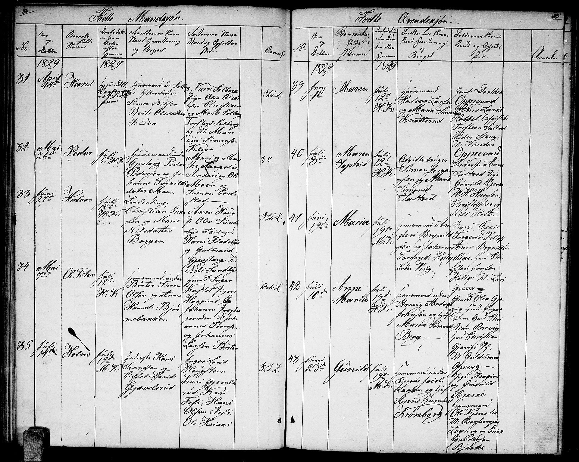 Enebakk prestekontor Kirkebøker, AV/SAO-A-10171c/F/Fa/L0007: Parish register (official) no. I 7, 1823-1832, p. 114-115