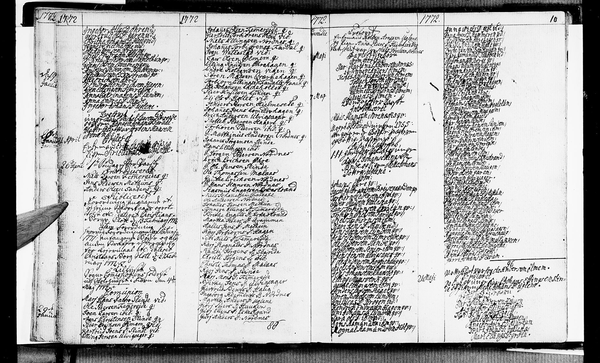 Sogndal sokneprestembete, AV/SAB-A-81301/H/Haa/Haaa/L0006: Parish register (official) no. A 6, 1770-1782, p. 10