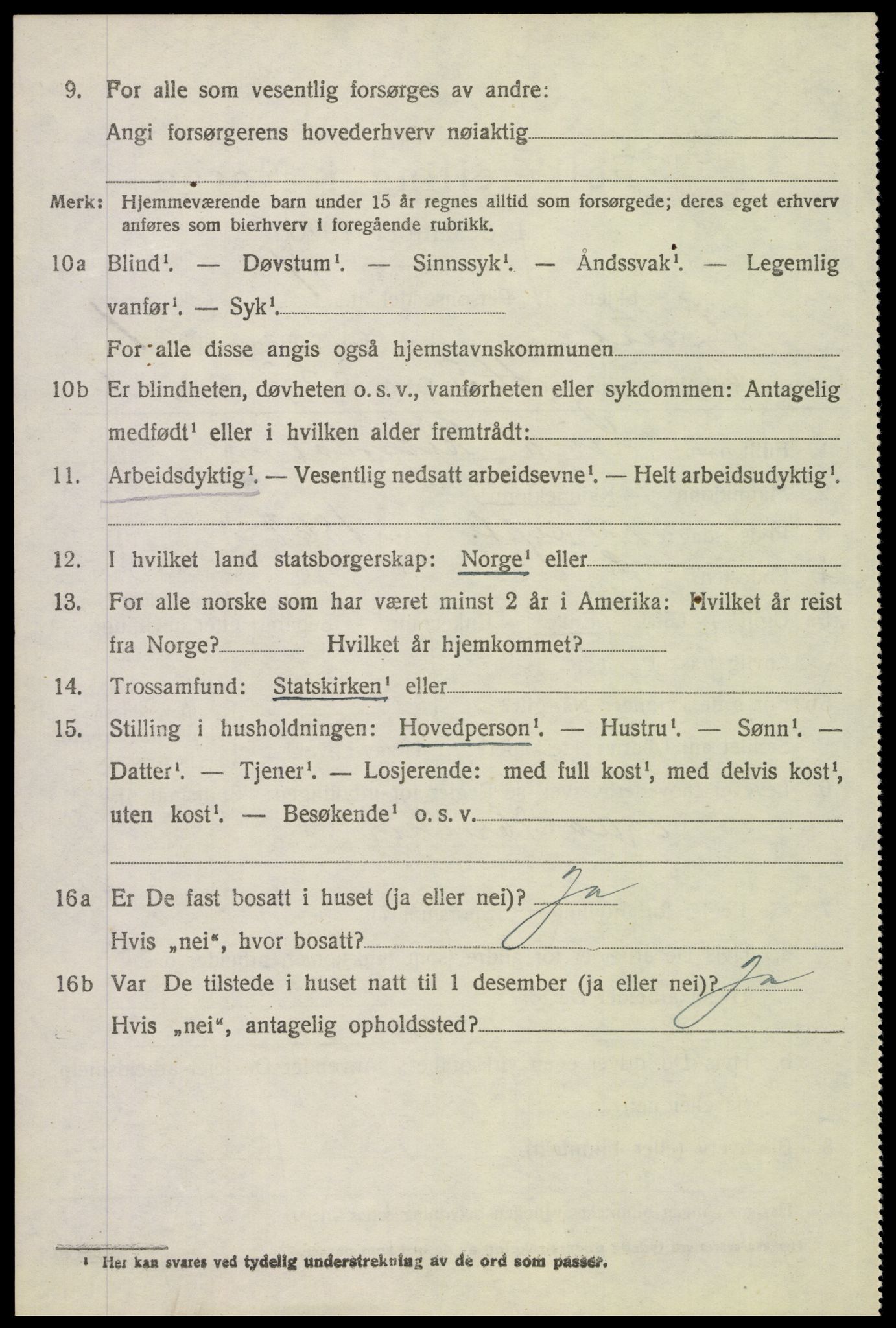 SAH, 1920 census for Grue, 1920, p. 2966