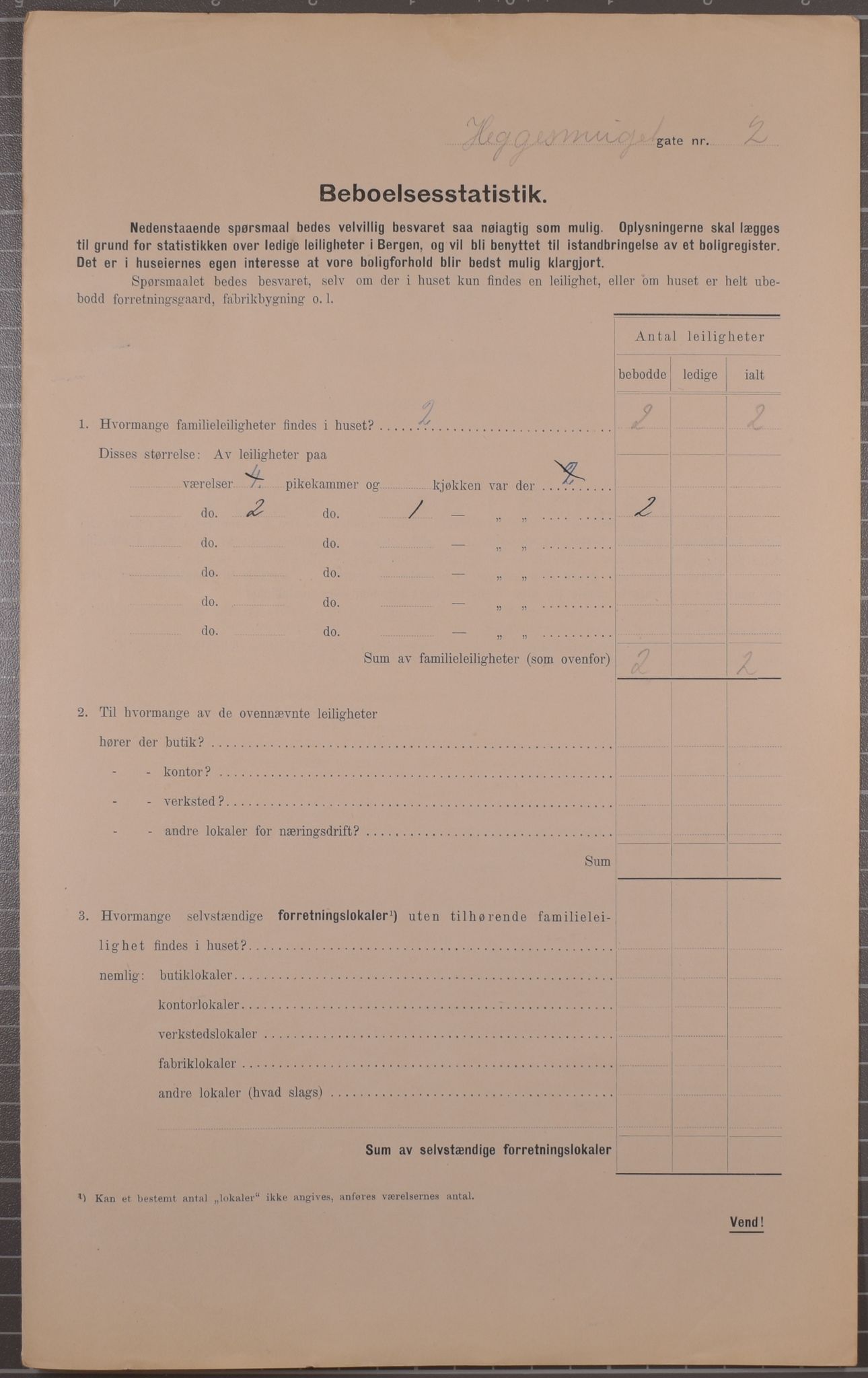 SAB, Municipal Census 1912 for Bergen, 1912, p. 1932