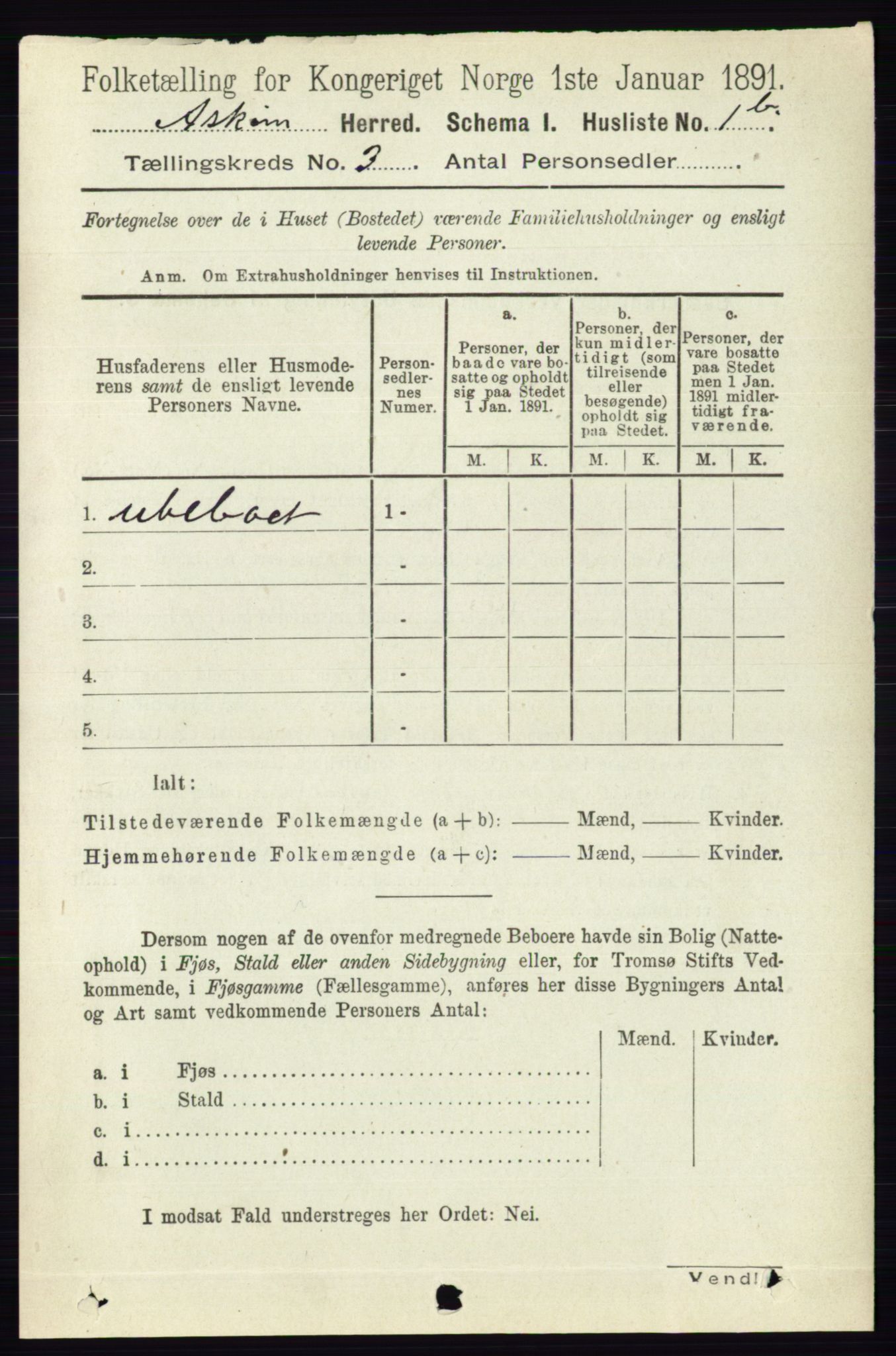 RA, 1891 census for 0124 Askim, 1891, p. 346