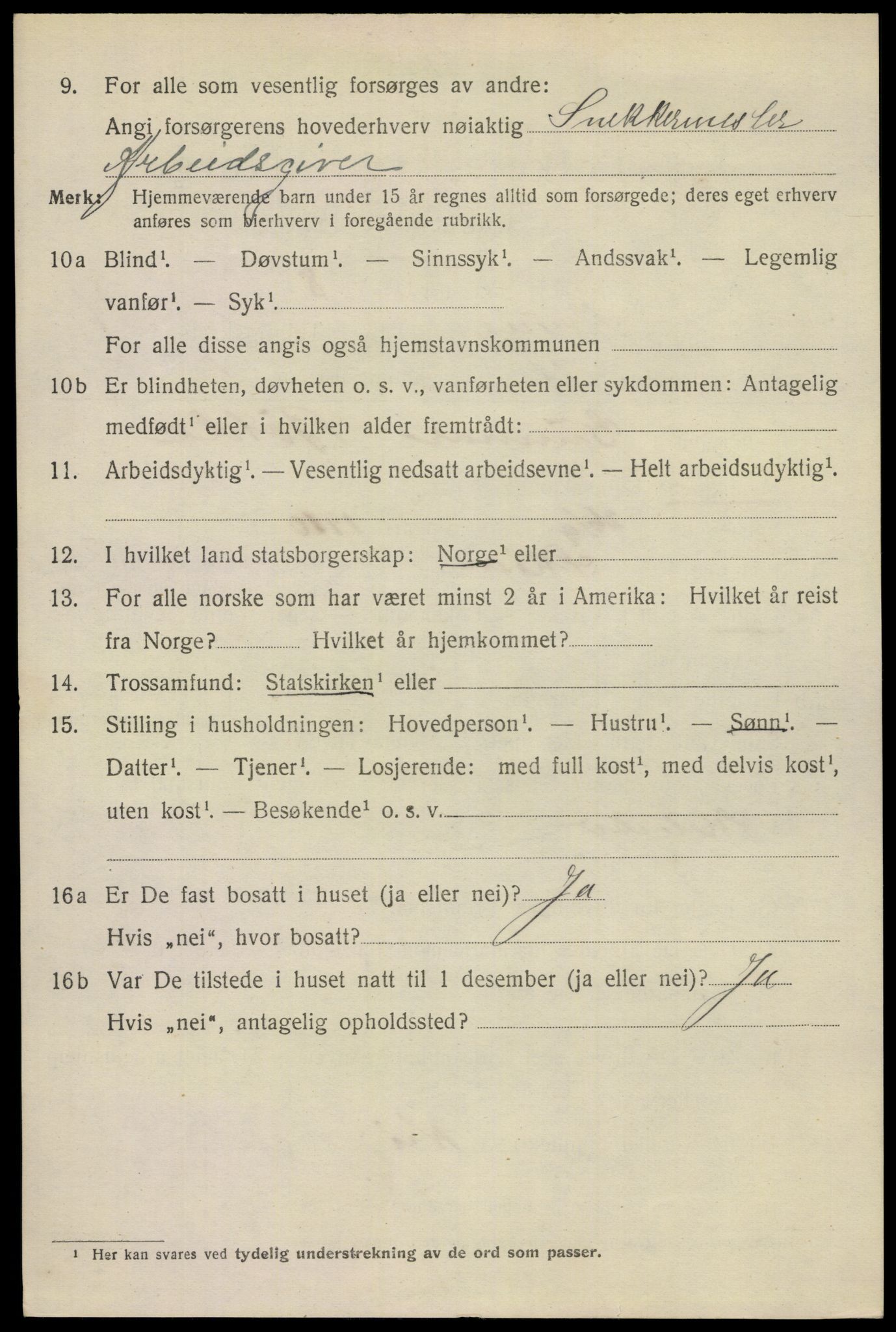 SAKO, 1920 census for Skien, 1920, p. 26607