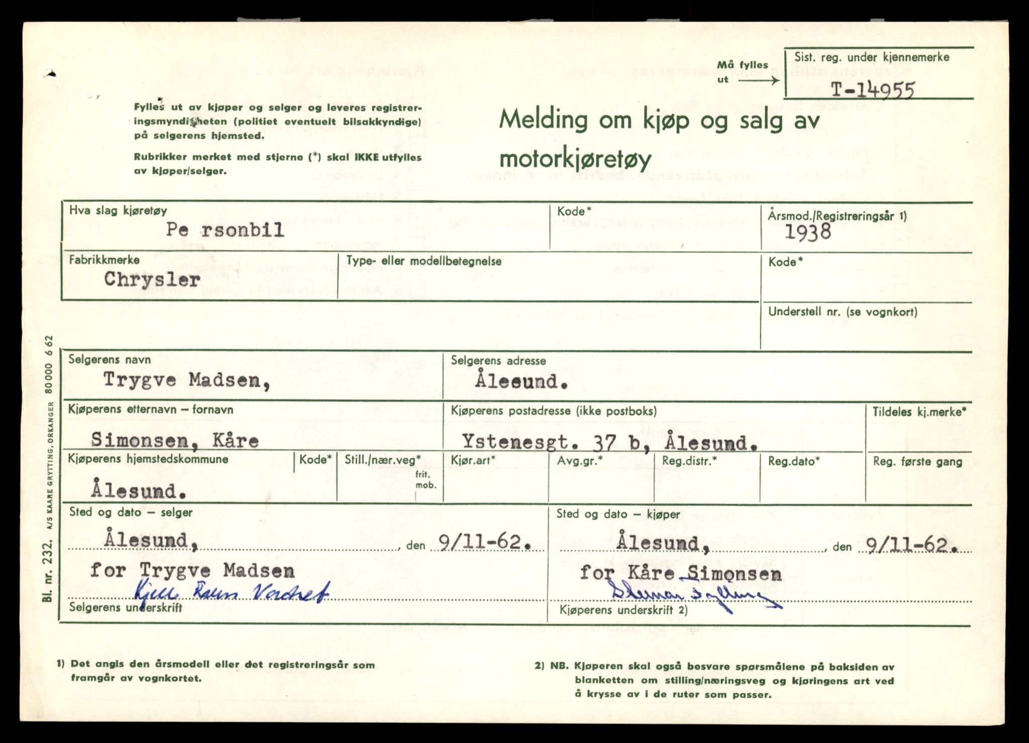 Møre og Romsdal vegkontor - Ålesund trafikkstasjon, AV/SAT-A-4099/F/Fe/L0049: Registreringskort for kjøretøy T 14864 - T 18613, 1927-1998, p. 2099