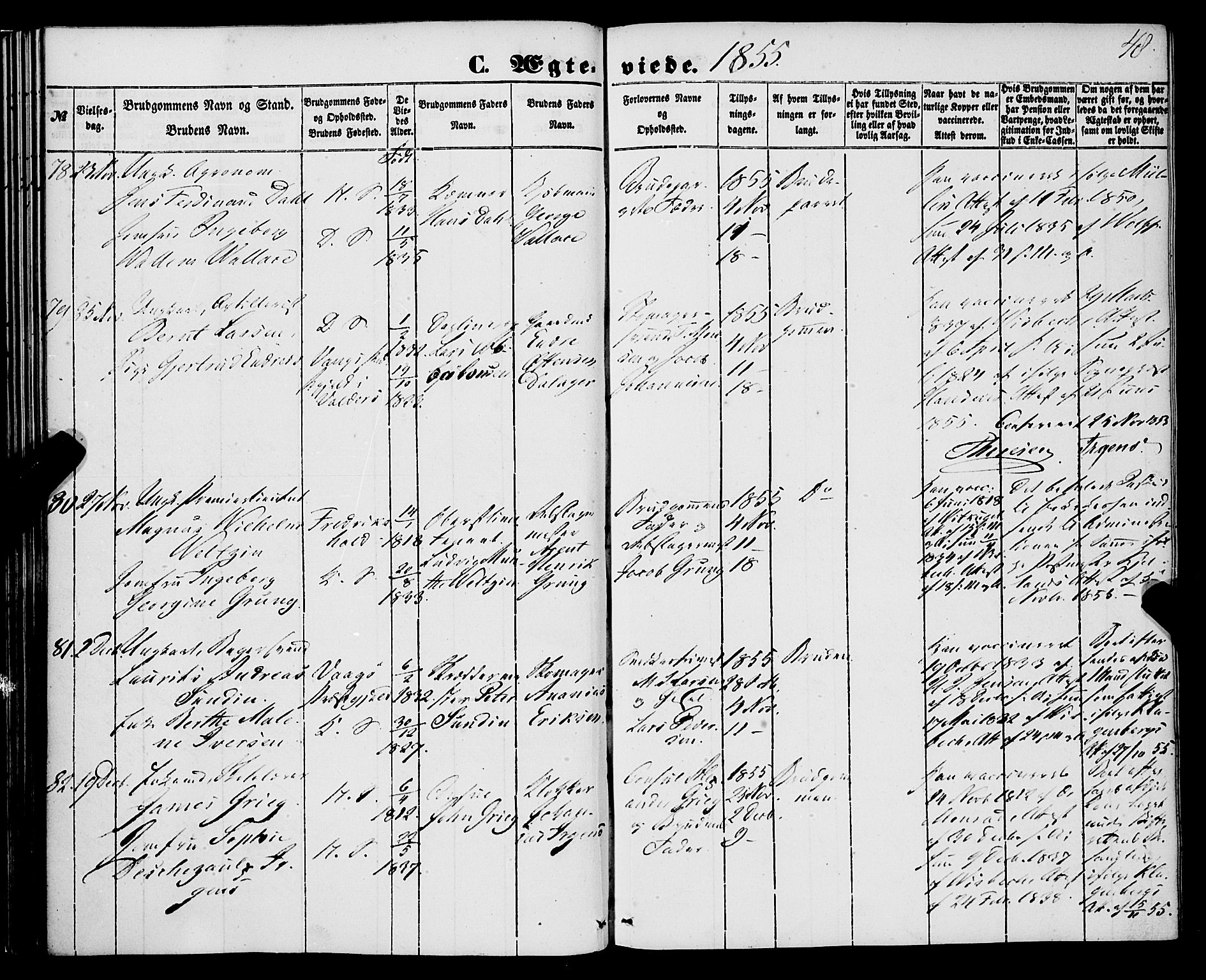 Korskirken sokneprestembete, AV/SAB-A-76101/H/Haa/L0035: Parish register (official) no. D 2, 1852-1867, p. 48