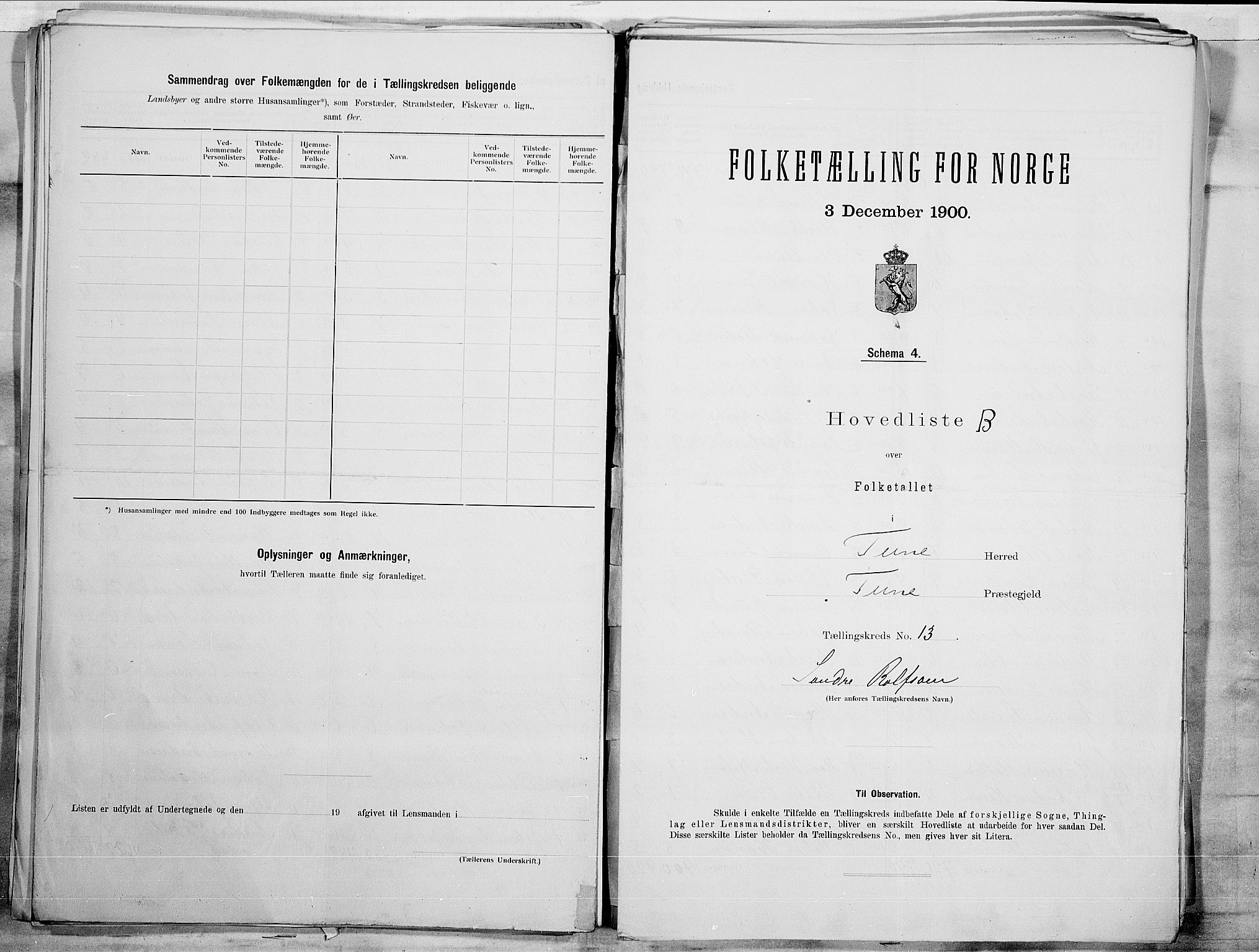 SAO, 1900 census for Tune, 1900, p. 40