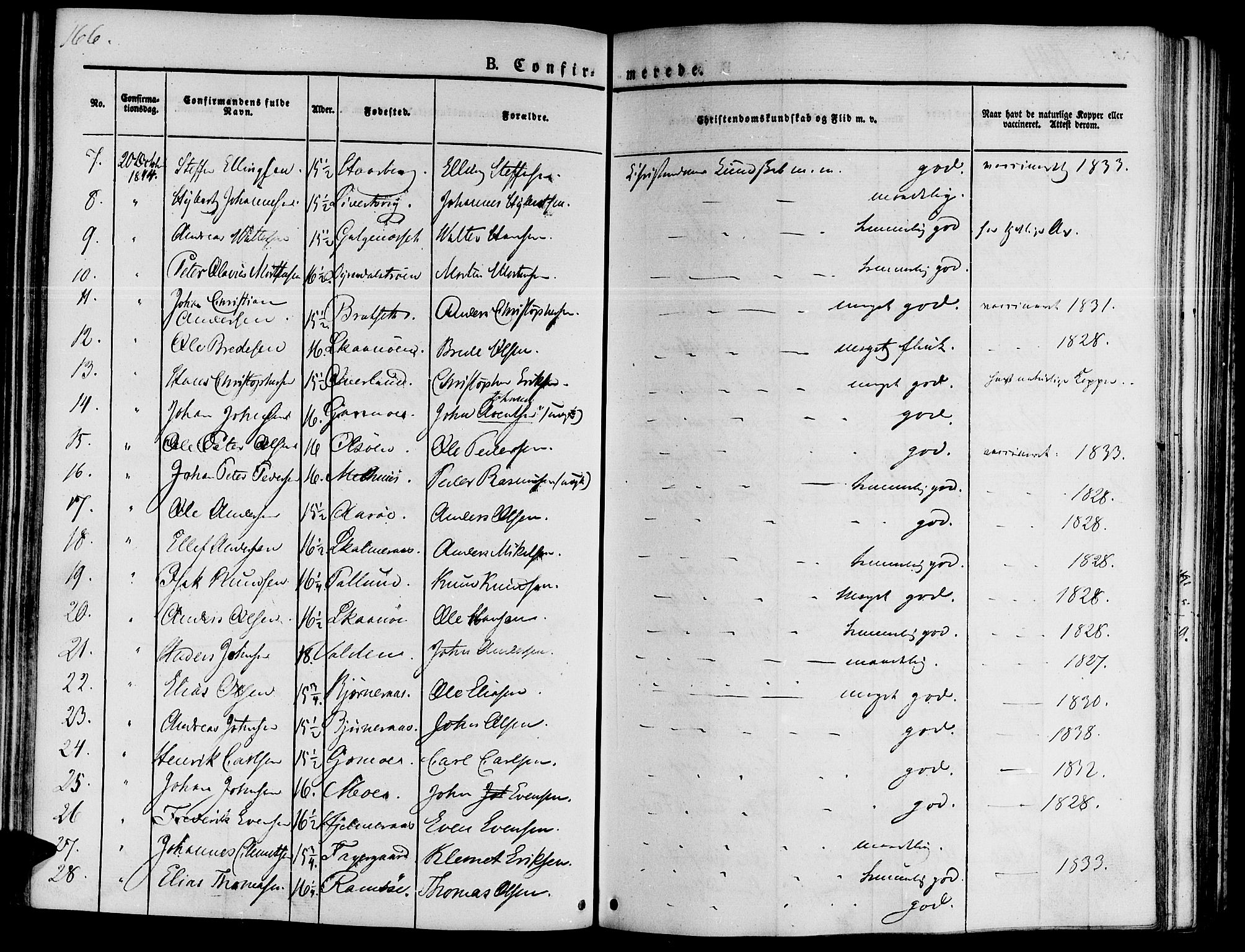 Ministerialprotokoller, klokkerbøker og fødselsregistre - Sør-Trøndelag, SAT/A-1456/646/L0610: Parish register (official) no. 646A08, 1837-1847, p. 166