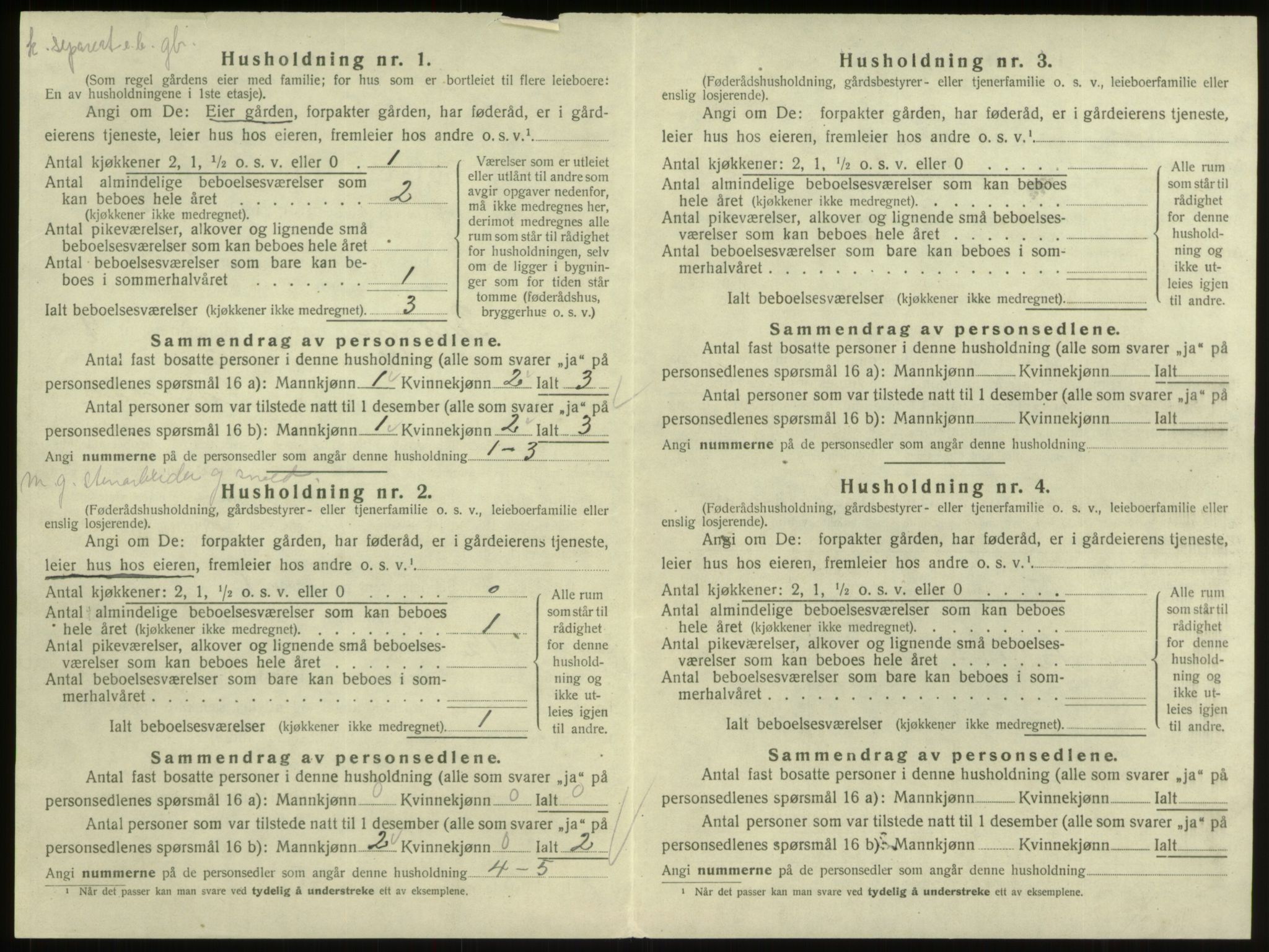 SAB, 1920 census for Breim, 1920, p. 335