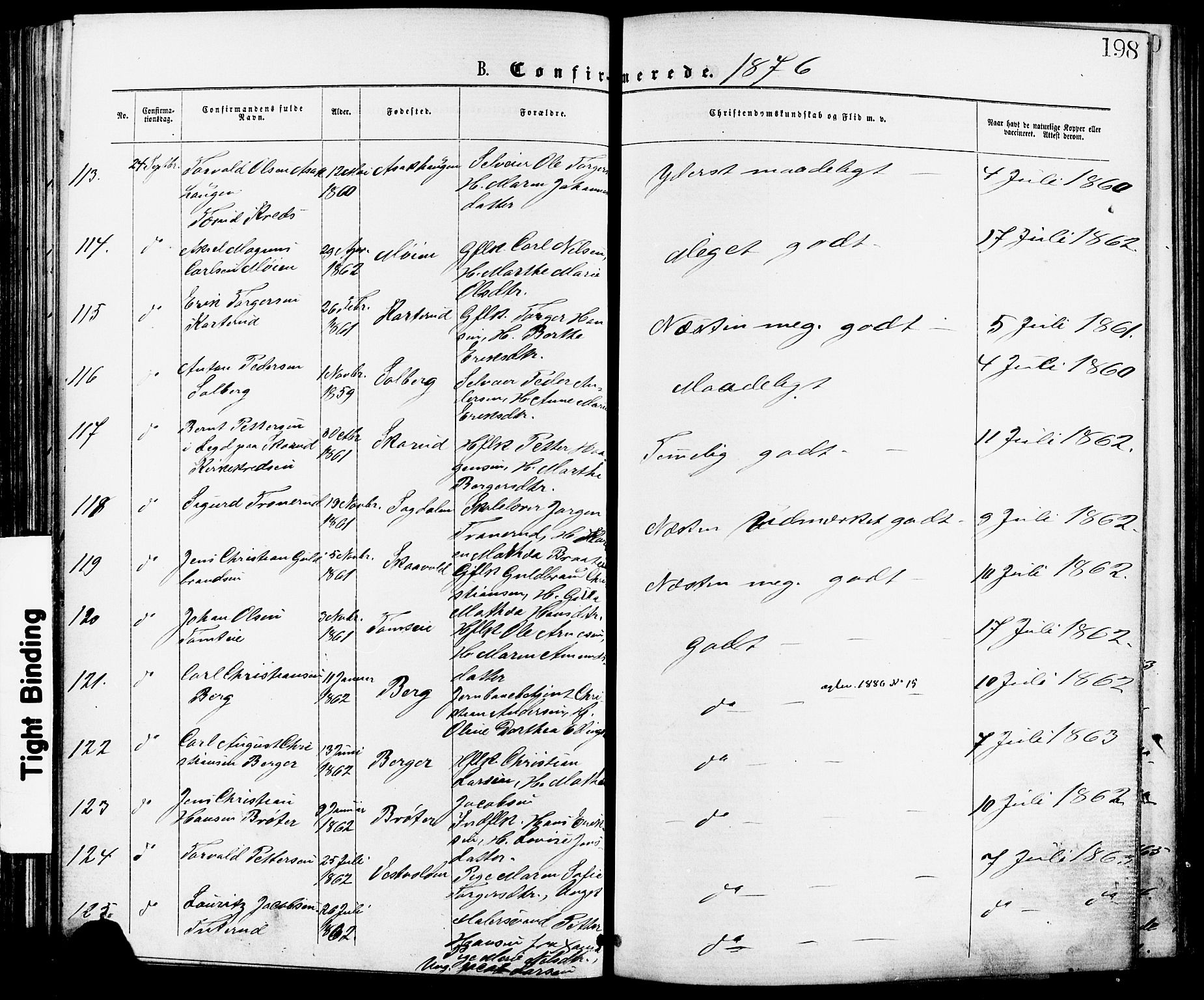 Skedsmo prestekontor Kirkebøker, AV/SAO-A-10033a/F/Fa/L0012: Parish register (official) no. I 12, 1876-1883, p. 198