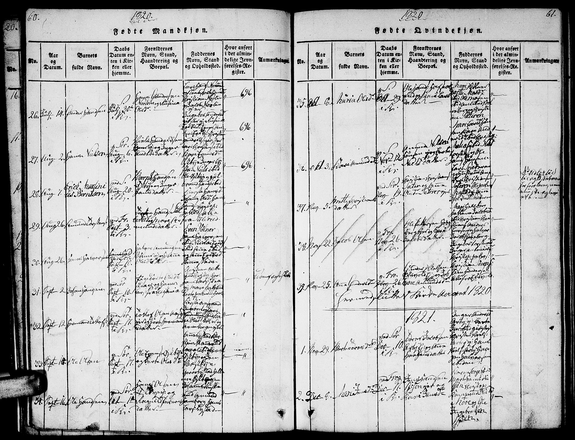 Sørum prestekontor Kirkebøker, SAO/A-10303/G/Ga/L0001: Parish register (copy) no. I 1, 1814-1829, p. 60-61