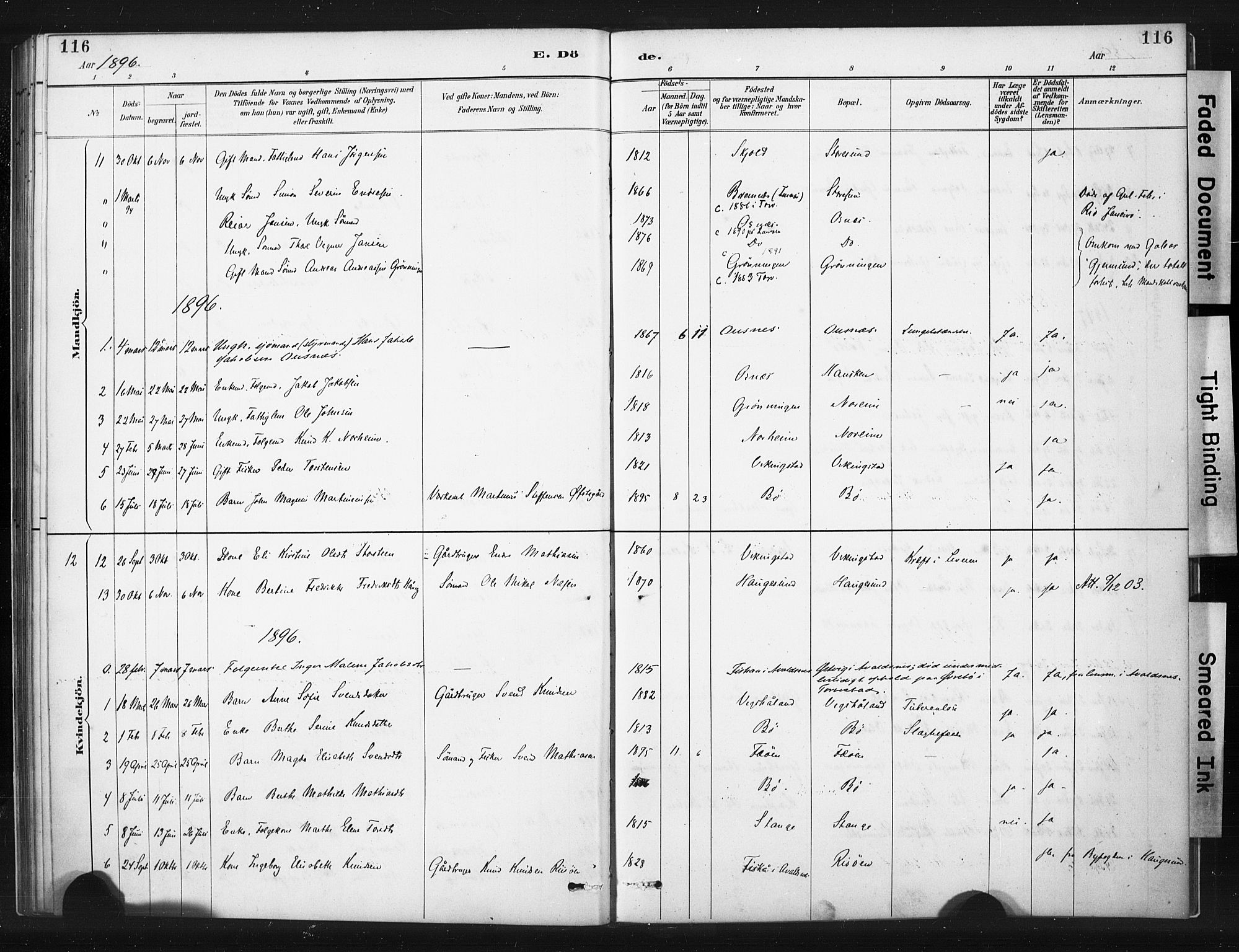 Torvastad sokneprestkontor, AV/SAST-A -101857/H/Ha/Haa/L0015: Parish register (official) no. A 14, 1888-1899, p. 116