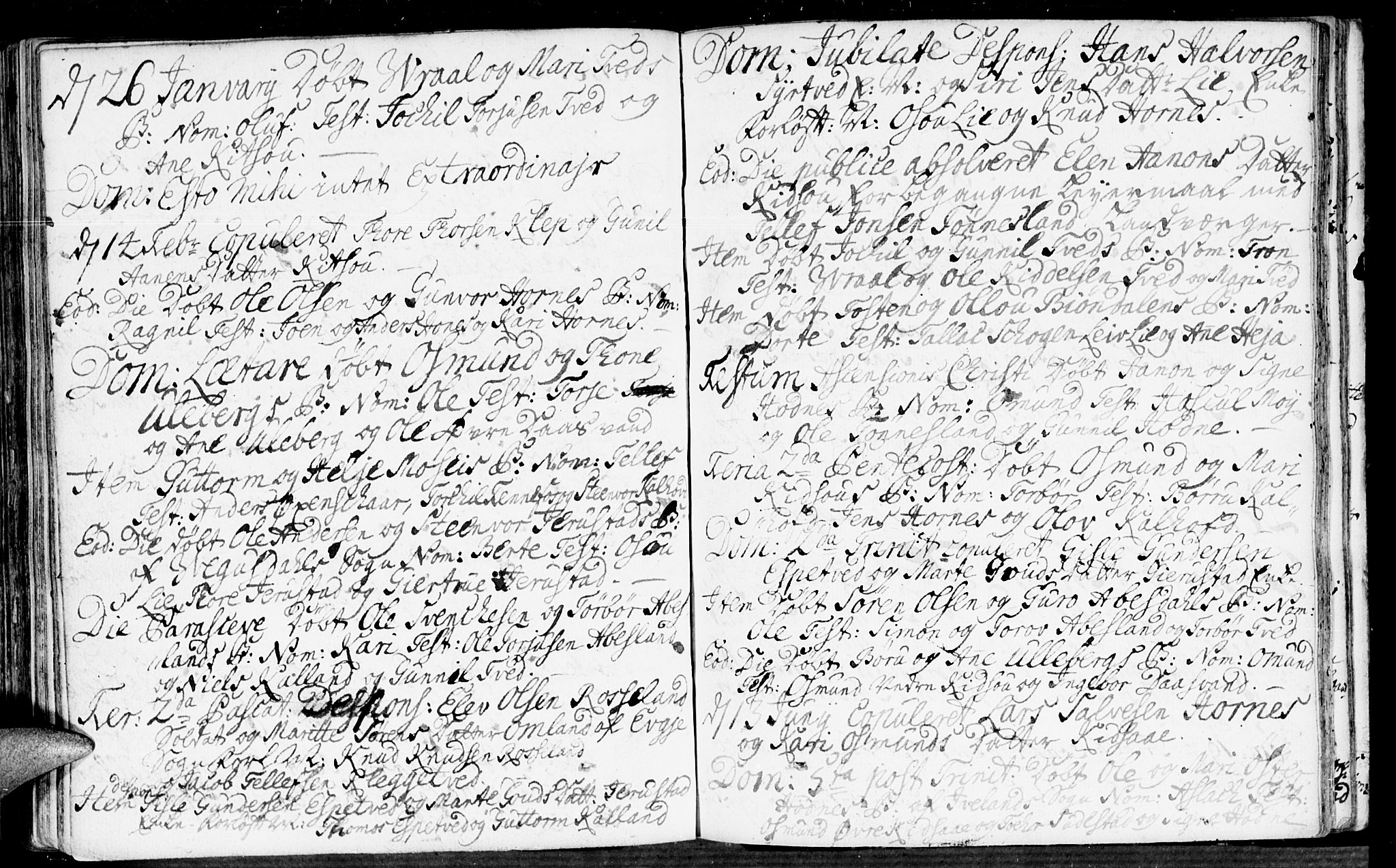 Evje sokneprestkontor, AV/SAK-1111-0008/F/Fa/Fab/L0001: Parish register (official) no. A 1, 1704-1764, p. 206-207