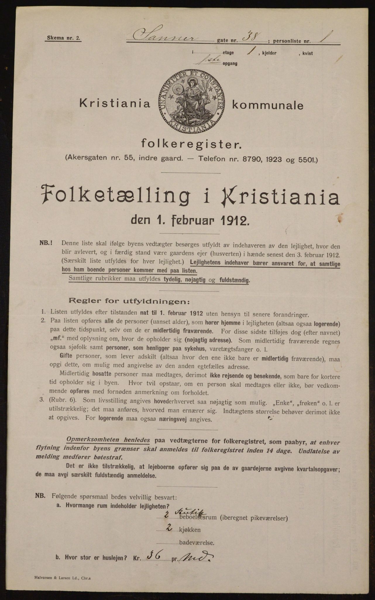 OBA, Municipal Census 1912 for Kristiania, 1912, p. 89347