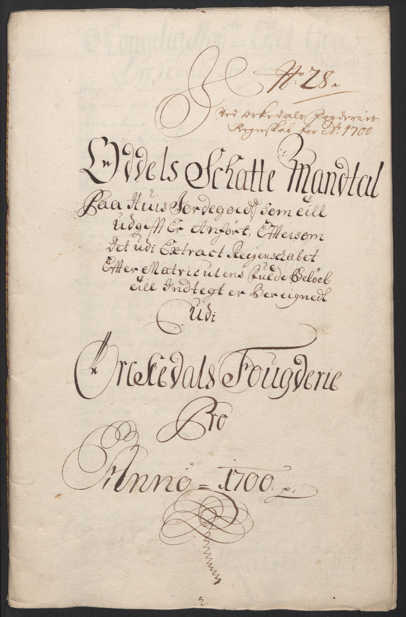 Rentekammeret inntil 1814, Reviderte regnskaper, Fogderegnskap, RA/EA-4092/R60/L3950: Fogderegnskap Orkdal og Gauldal, 1700, p. 219