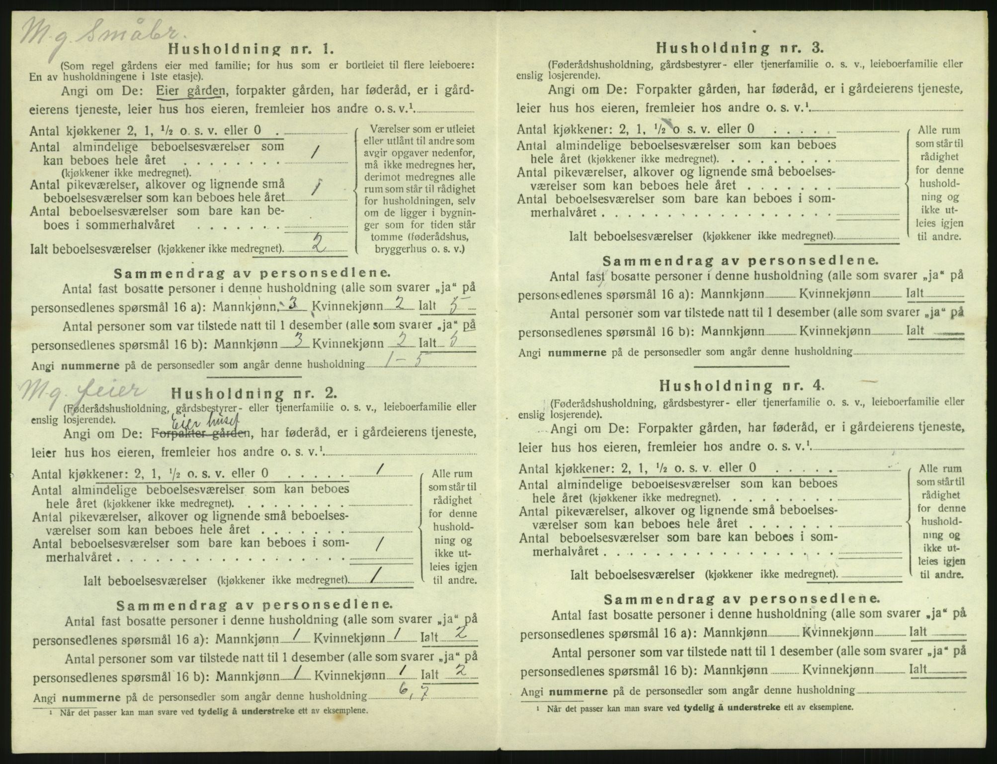 SAH, 1920 census for Vang (Oppland), 1920, p. 664