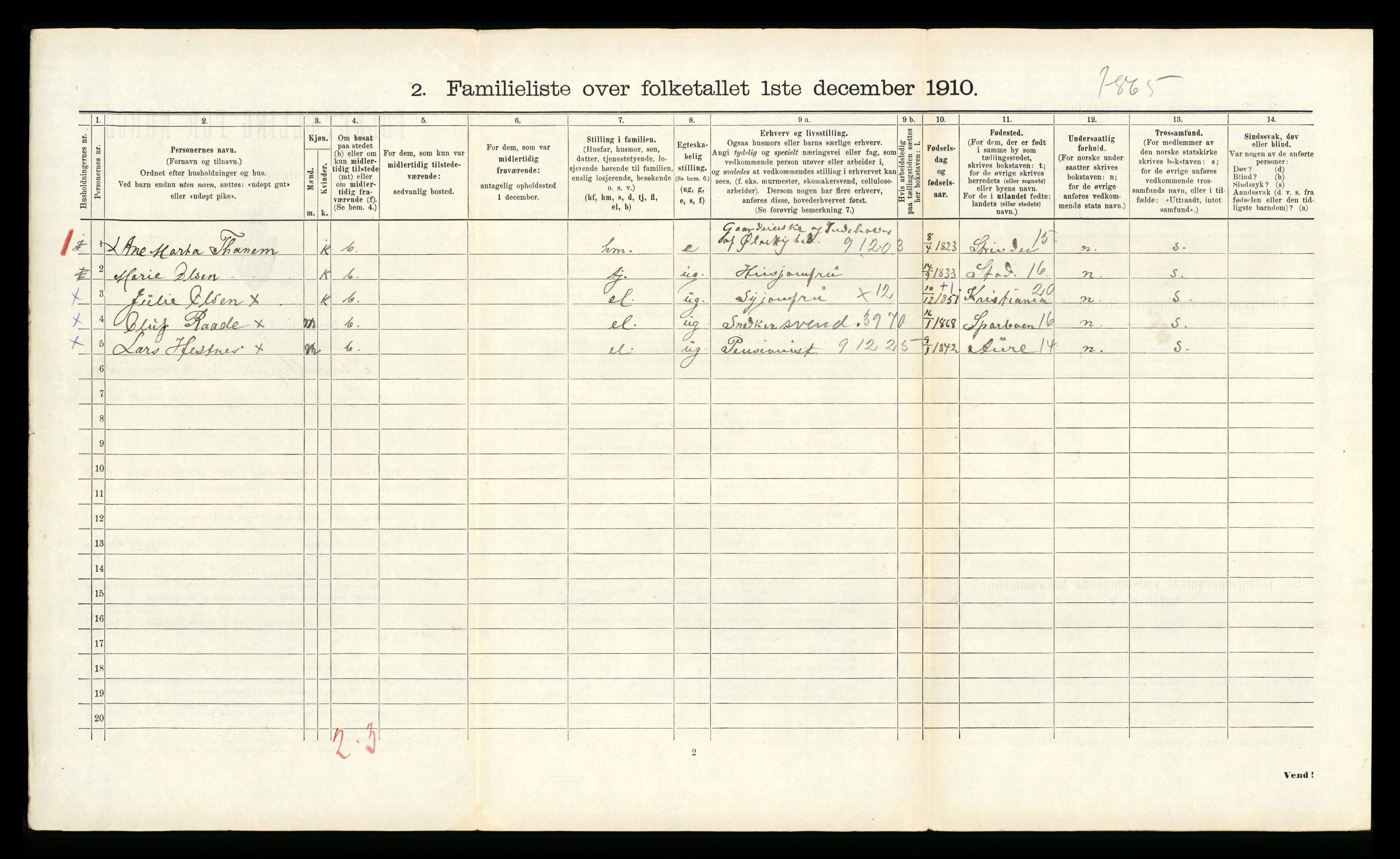 RA, 1910 census for Trondheim, 1910, p. 9776