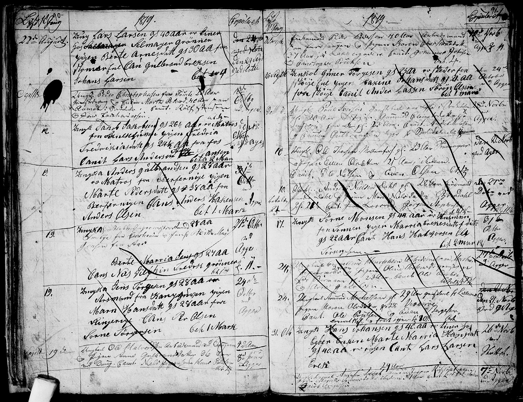 Aker prestekontor kirkebøker, SAO/A-10861/G/L0001: Parish register (copy) no. 1, 1796-1826, p. 90-91